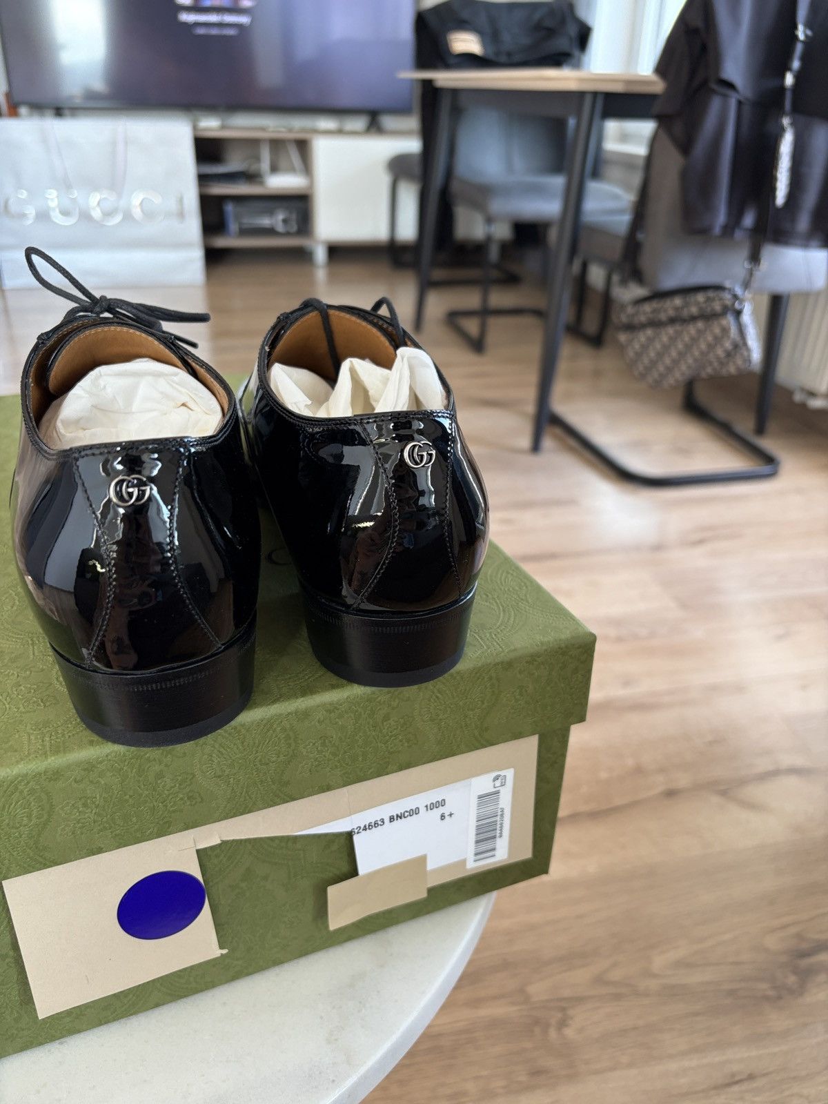 Gucci Gucci Worsh Patent Leather Lace-Up Shoes Size US 7.5 / EU 40-41 - 8 Thumbnail