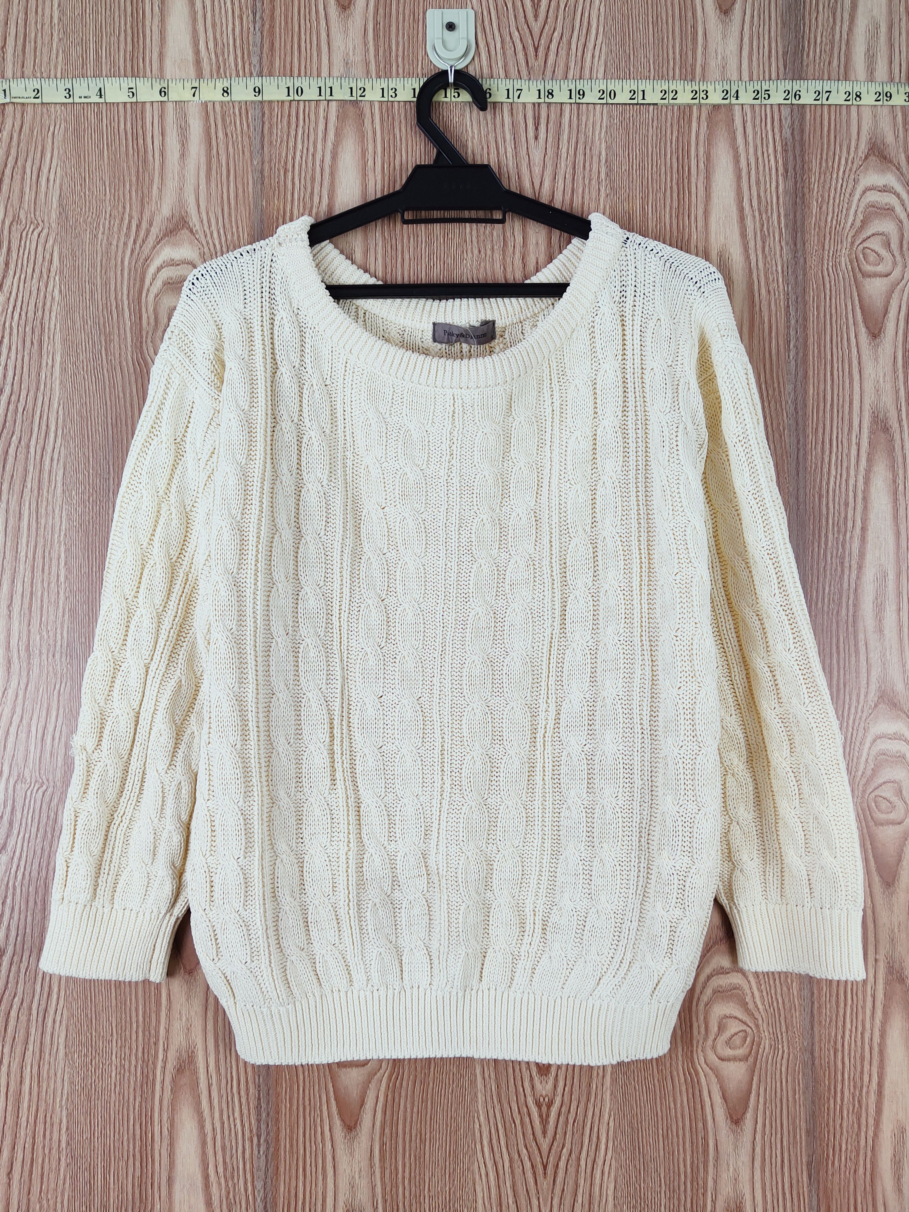 Aran Isles Knitwear × Japanese Brand × Vintage Pinky&Dianne Yellow Knitwear Sweatshirts #W878 Size M / US 6-8 / IT 42-44 - 1 Thumbnail