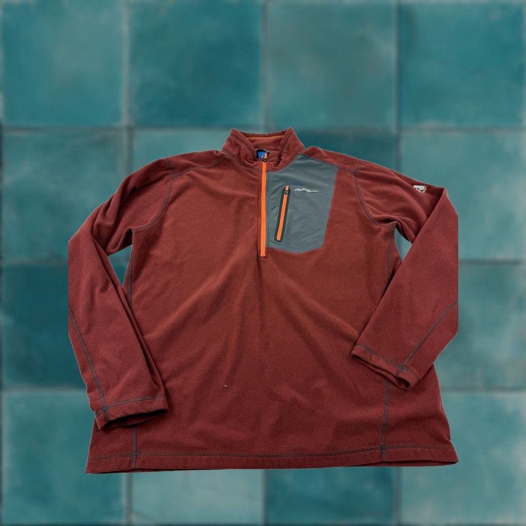 Eddie Bauer Eddie Bauer Pullover Mens XL Red 1/4 Zip Fleece Hiking Outdoor Top First Ascent Facial refinements not included Size US XL / EU 56 / 4 - 1 Thumbnail