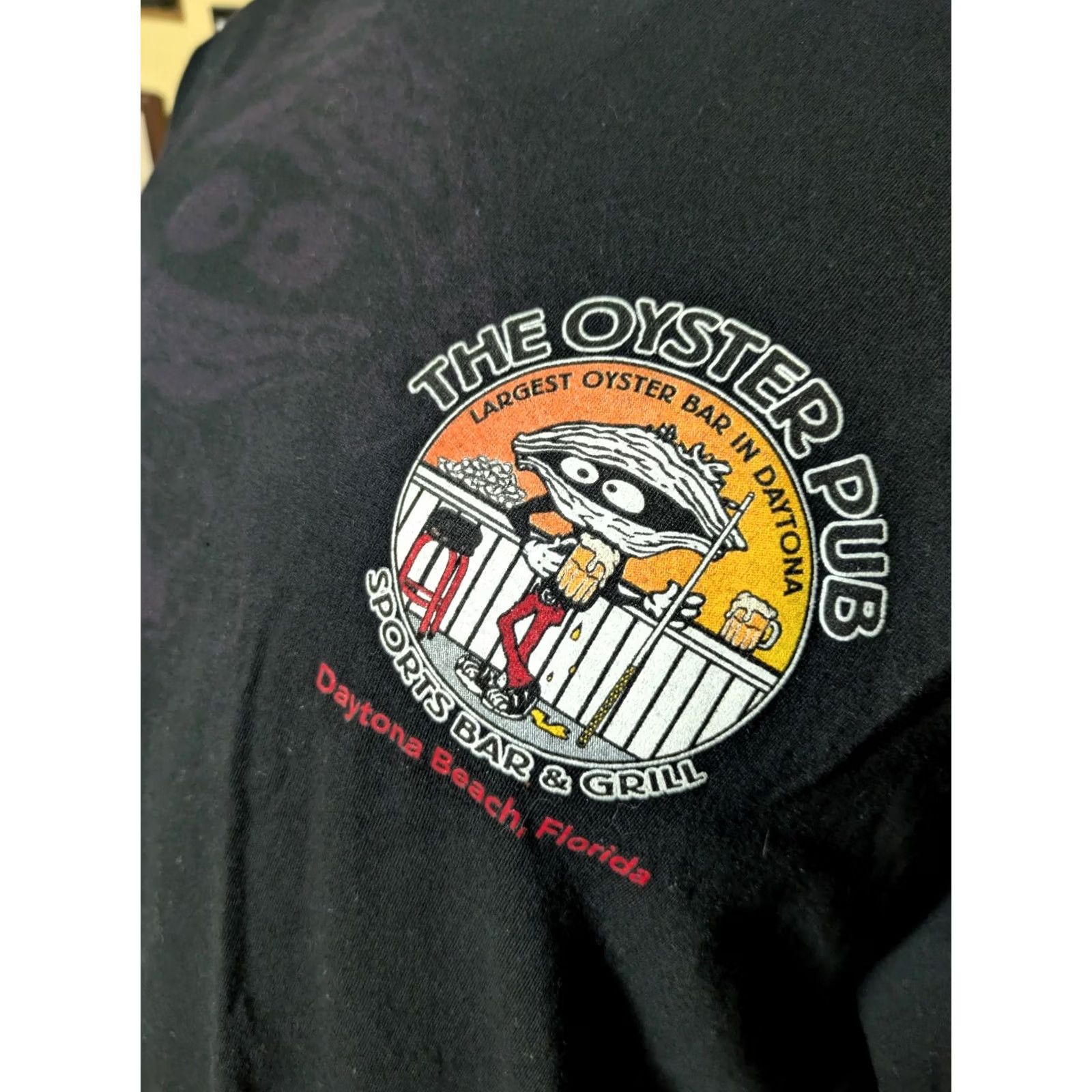 Next Level Oyster Pub Bar Grill Daytona Beach FL T Shirt 2XL XXL Black Mens Next Level Size US XXL / EU 58 / 5 - 2 Thumbnail