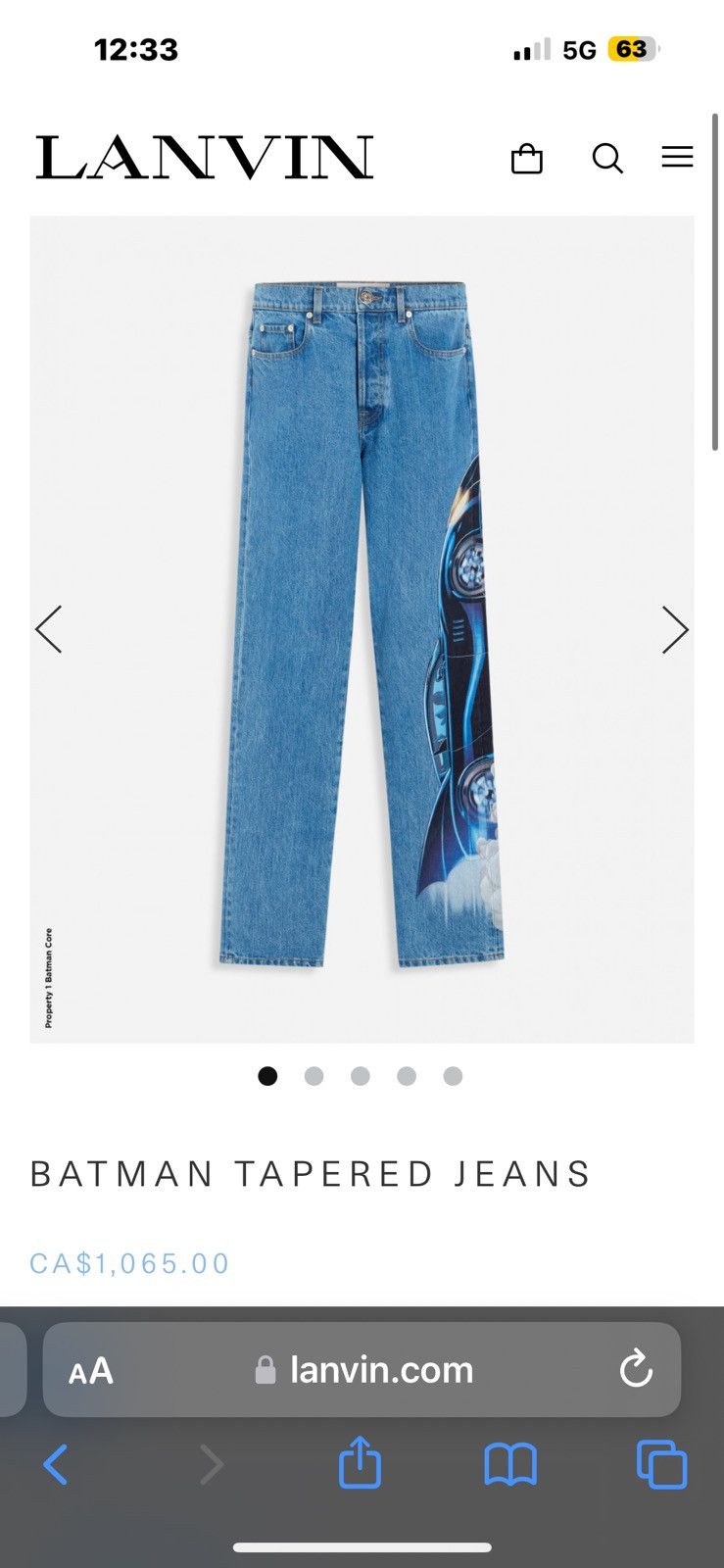 Lanvin Lavin X DC COMICS Batmobile jeans Size US 32 / EU 48 - 13 Thumbnail