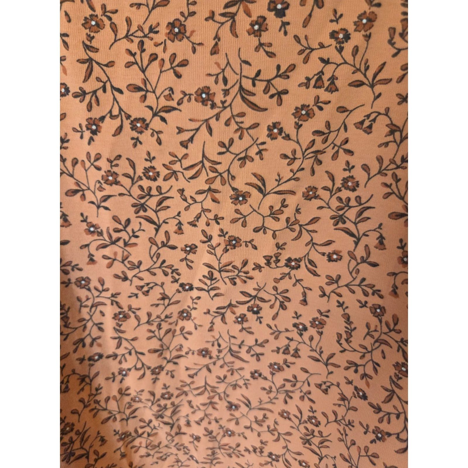 Vintage VINTAGE Fashion Bug Shirt Adults 26/28 Orange Floral Short Sleeve Casual Ruffle Trim Size 4XL / US 24-26 - 3 Thumbnail