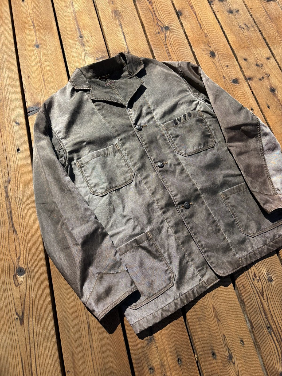 Kapital CVFD Overdye Canvas Chore Jacket Military Coverall