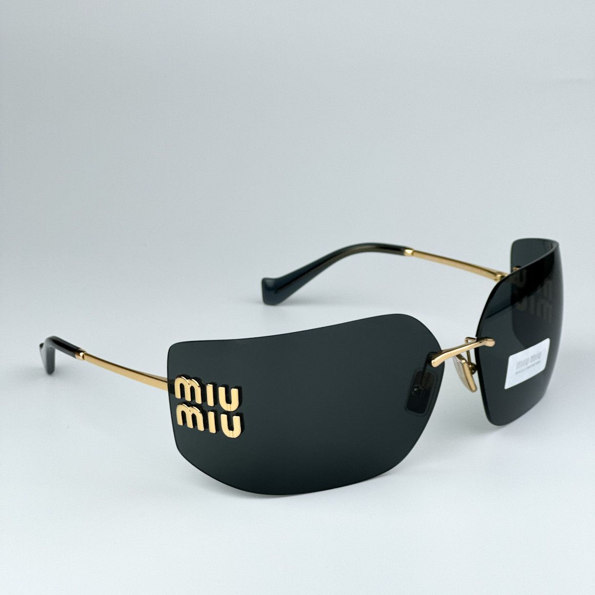 Miu Miu Miu Miu Women Sunglasses Wraparound MU54YS RUNWAY 5AK5S0 Size ONE SIZE - 5 Thumbnail