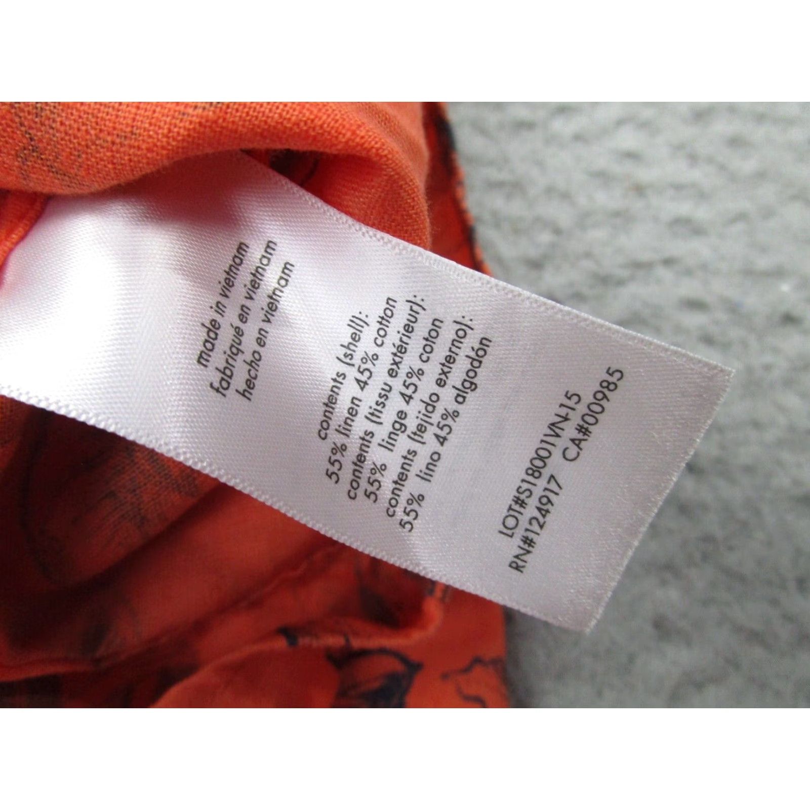 Onia VINTAGE Onia Hawaiian Shirt Mens 2XL Casual Short Sleeve Linen Cotton Blend Orange Blue Floral Size US XXL / EU 58 / 5 - 5 Thumbnail