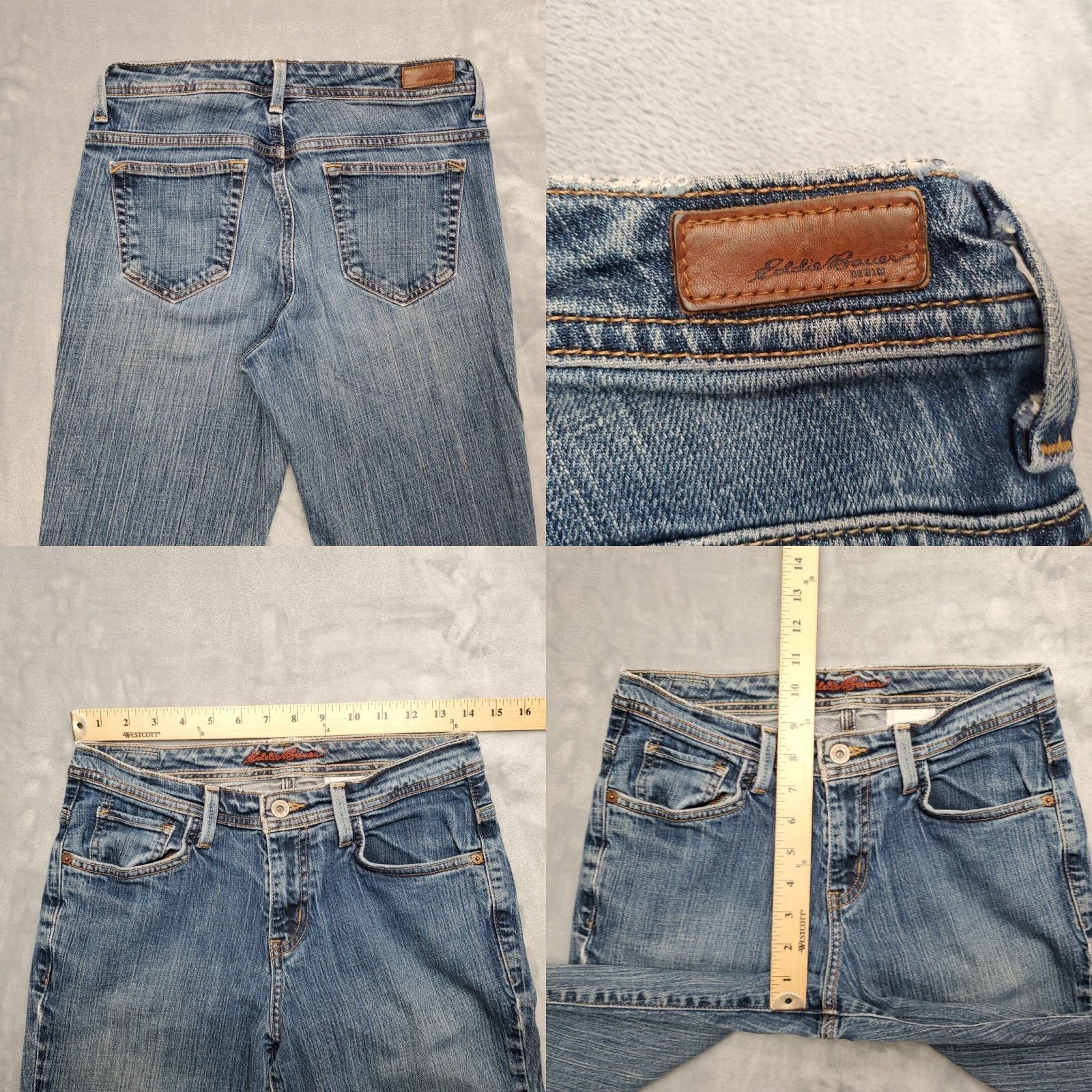Eddie Bauer VINTAGE Eddie Bauer Jeans Womens 2 Faded Blue Denim Bootcut Everyday Comfort Pants VTG Size 26" / US 2 / IT 38 - 8 Thumbnail