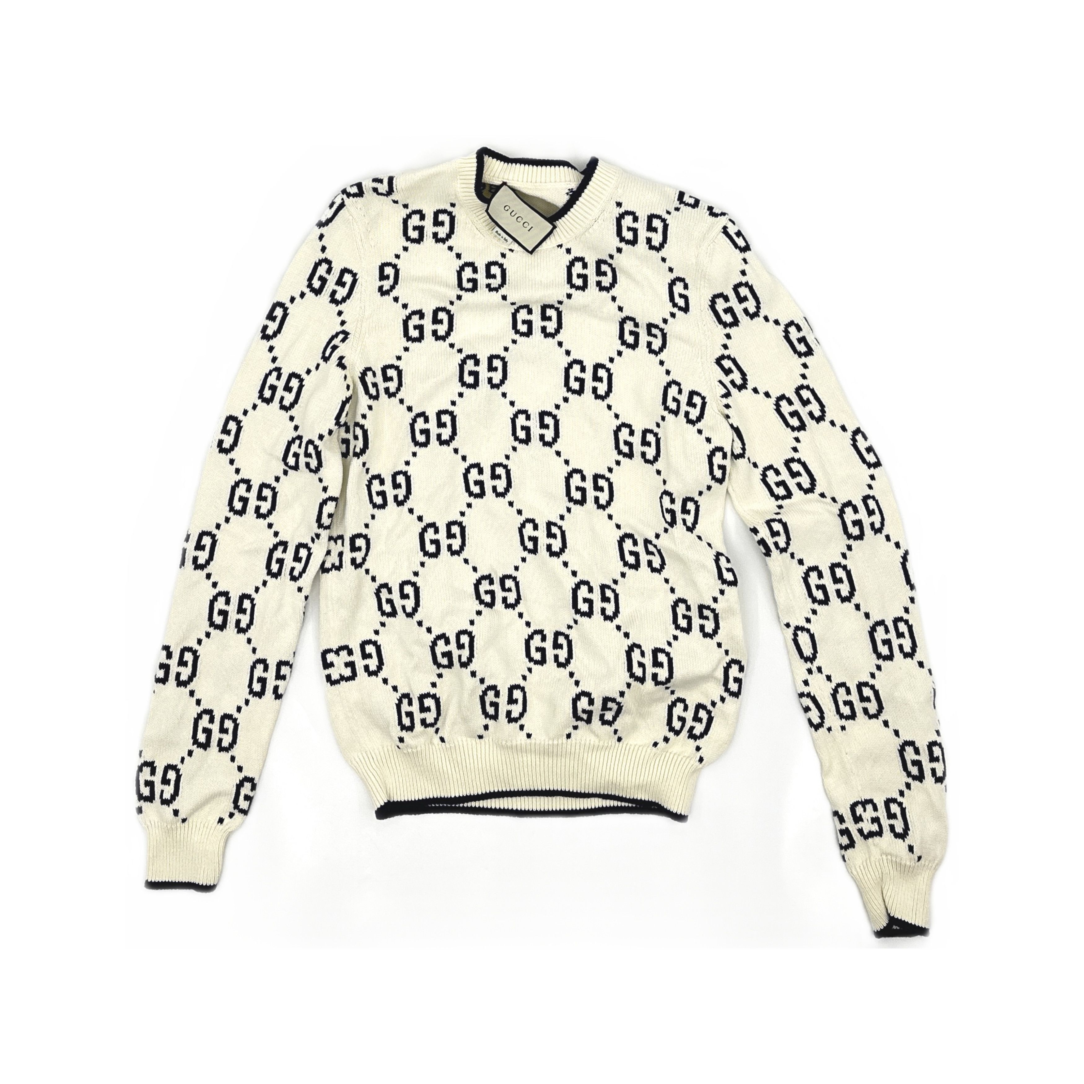 Gucci Gucci GG Monogram Cotton Knit Sweater XS Size US XS / EU 42 / 0 - 1 Thumbnail