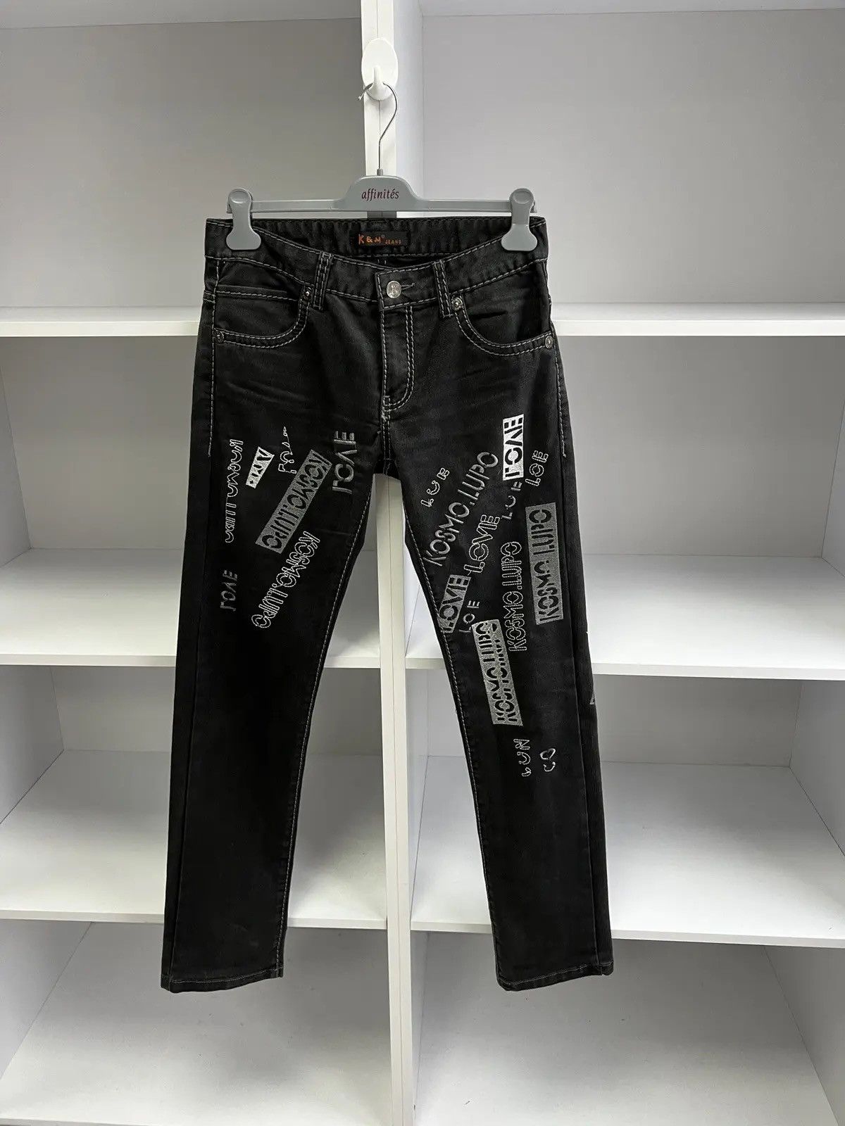 Japanese Brand × Vintage Vintage Kosmolupo Y2K Japanese Style Archival Black Pants Size US 30 / EU 46 - 5 Thumbnail
