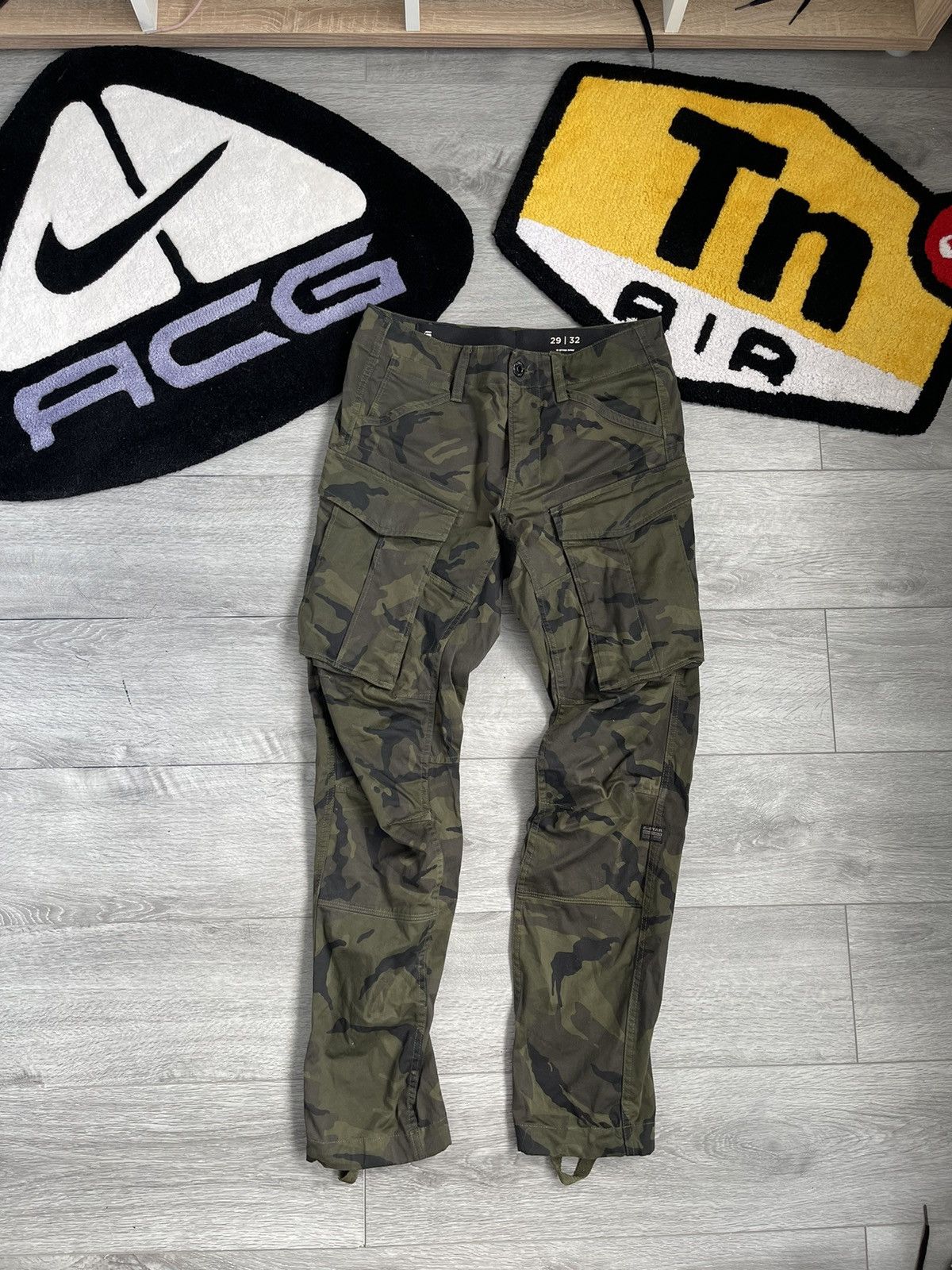 G-Star × Vintage G-Star Raw Cargo Pants Streetwear Japanese Brand Camo Size US 29 - 1 Thumbnail