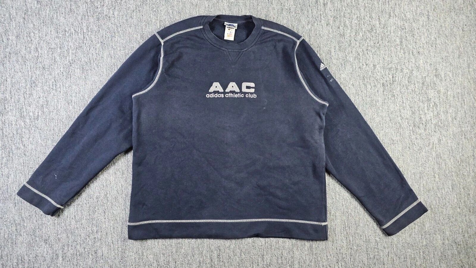 Adidas Adidas AAC Athletic Club Y2K Fleece Crewneck Blue Men L 2001 Size US L / EU 52-54 / 3 - 3 Thumbnail