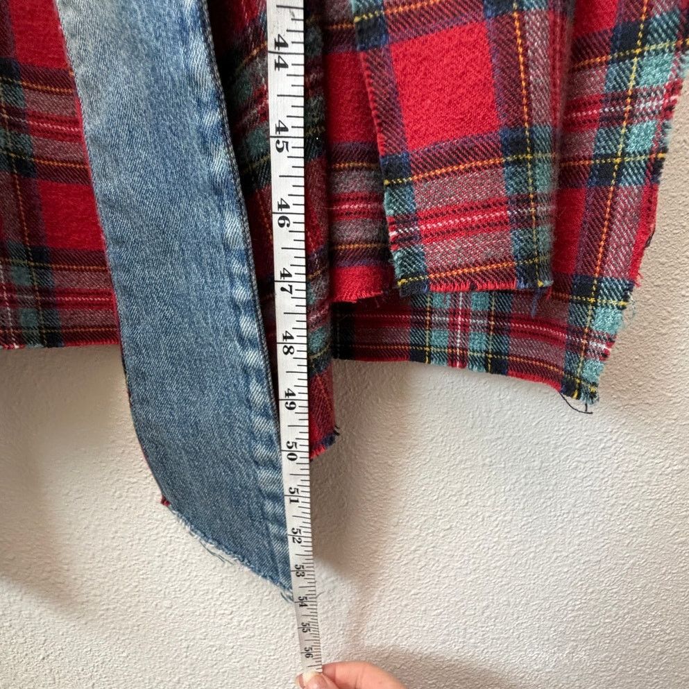 Greg Lauren NWOT Greg Lauren Denim Studio Patchwork Plaid Kimono Coat S Size S / US 4 / IT 40 - 15 Thumbnail