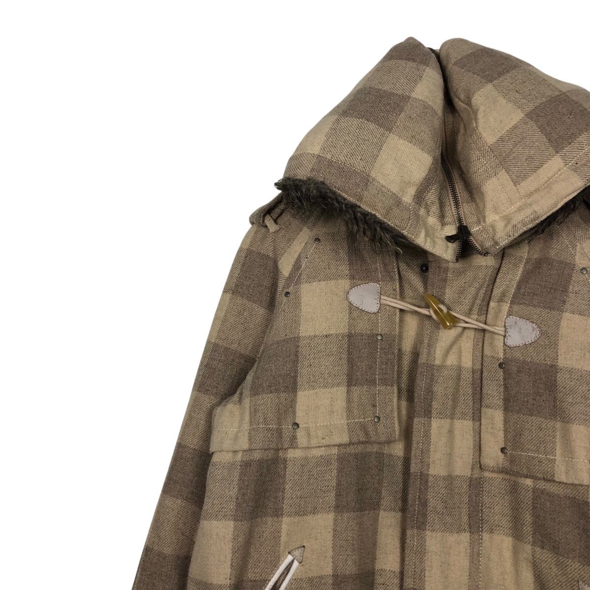 Diesel 📌Vintage Biker Jacket Diesel Tartan Design Fur Hoodie Size US M / EU 48-50 / 2 - 8 Thumbnail