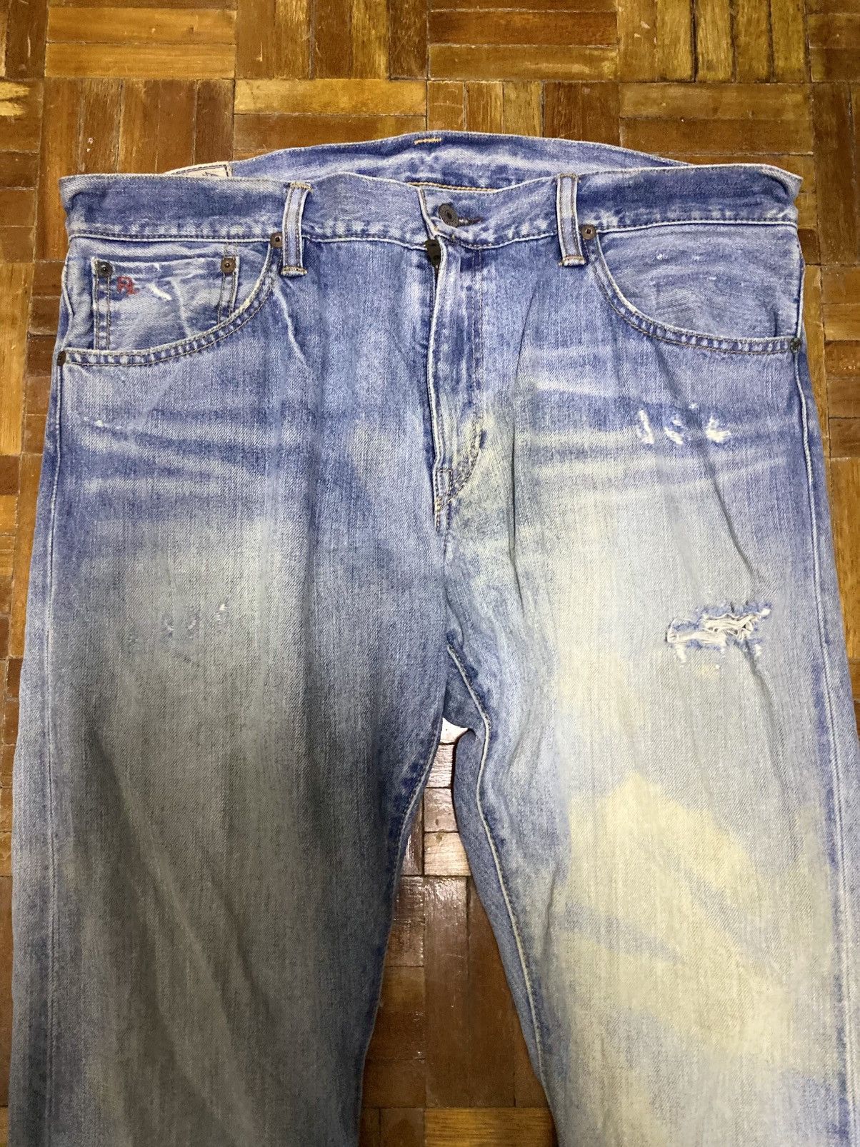 Polo Ralph Lauren × Vintage Vintage Denim Polo Ralph Lauren 90s distressed Size US 37 - 2 Thumbnail