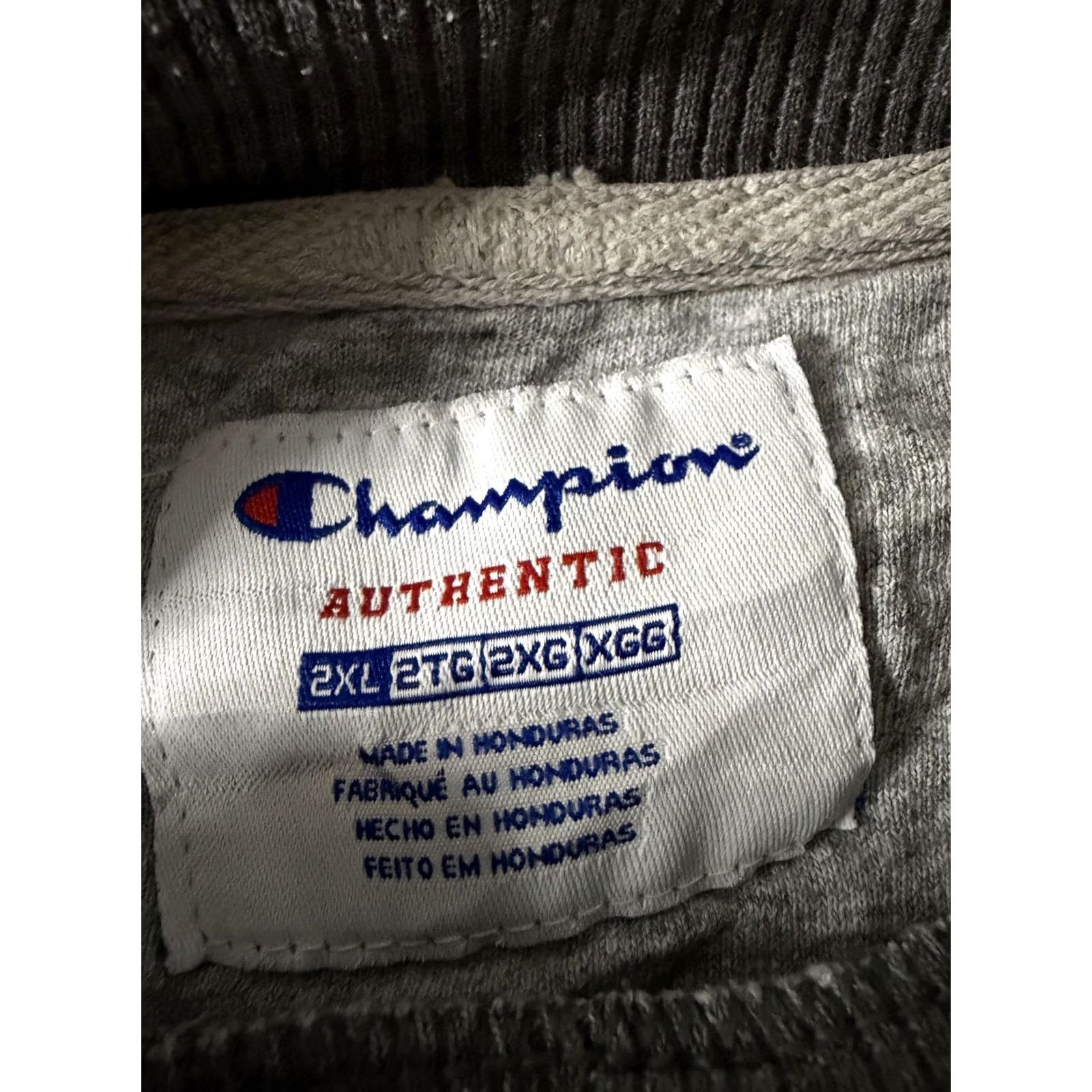 Champion Champion Fleece Sweatshirt 2XL Mens Gray Solid Pullover Size US XXL / EU 58 / 5 - 4 Thumbnail