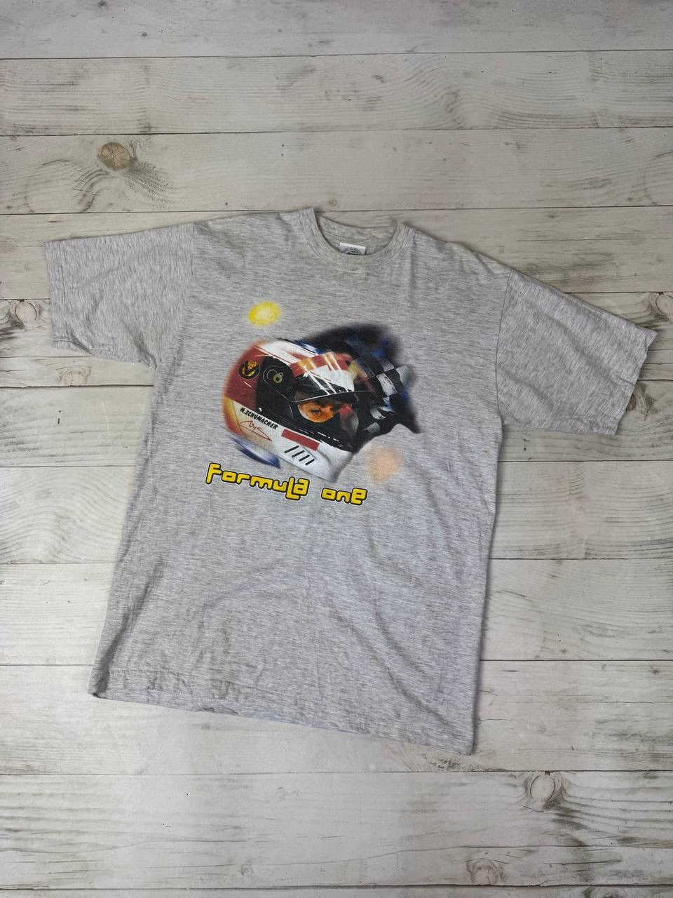 Formula 1 Vintage Michael Schumacher Formula 1 Racing T Shirt 90s Size US L / EU 52-54 / 3 - 1 Thumbnail