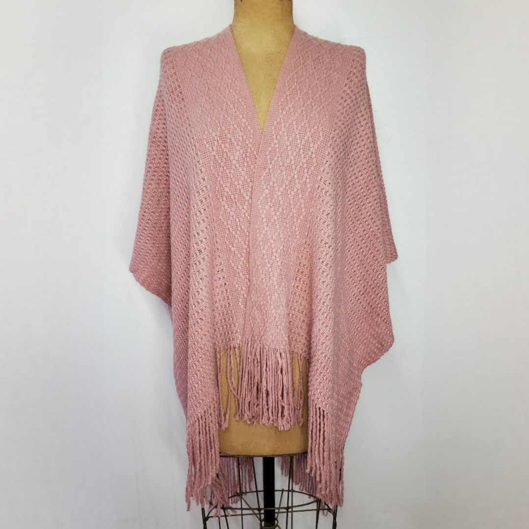 Other Roffe Accessories 56x38" Wrap Blanket Shawl Mauve Pink Knit Size ONE SIZE - 1 Thumbnail