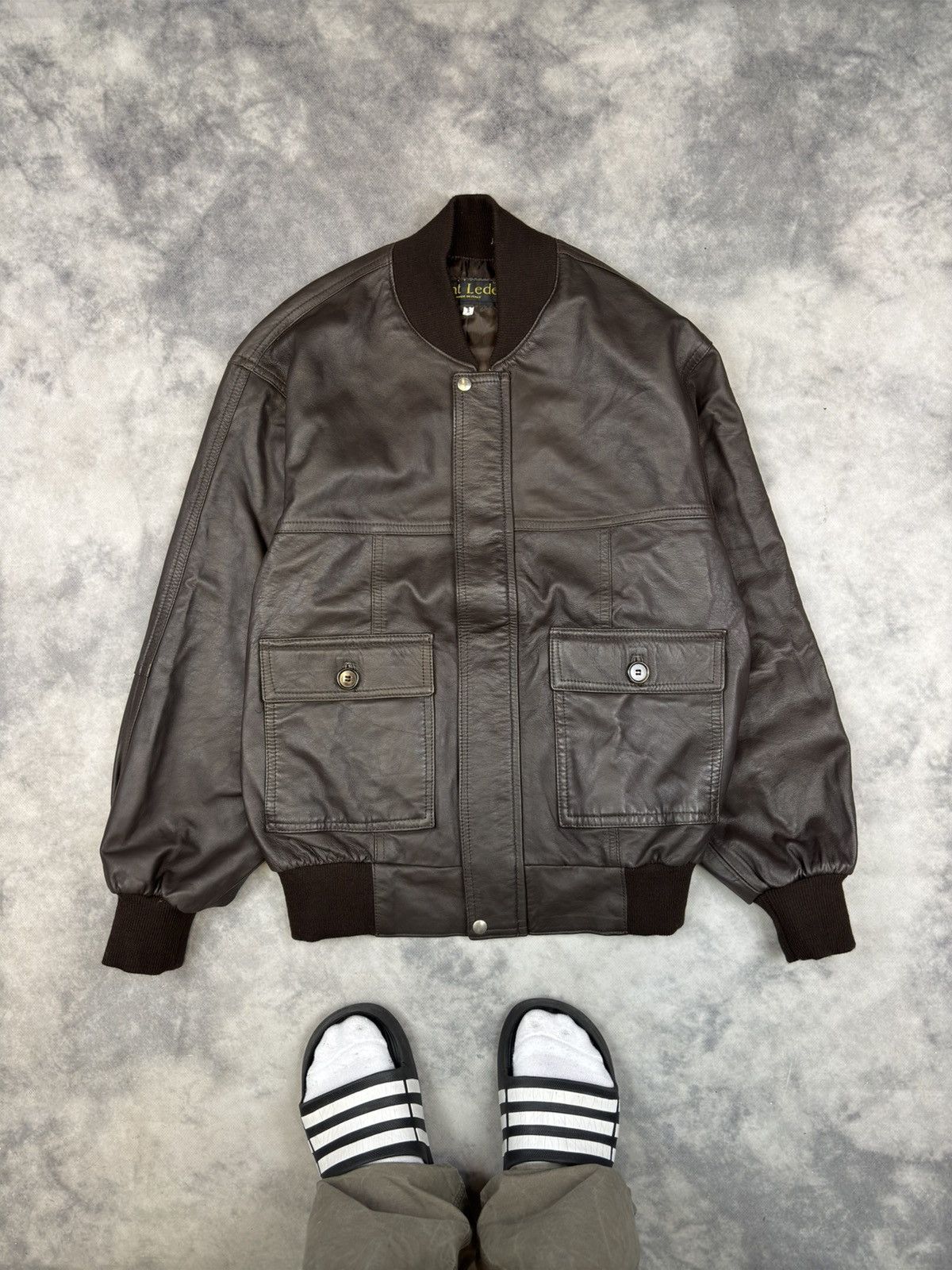 Leather Vintage Avantgarde Biker Leather Jacket Japanese USA 90s Size US M / EU 48-50 / 2 - 1 Thumbnail