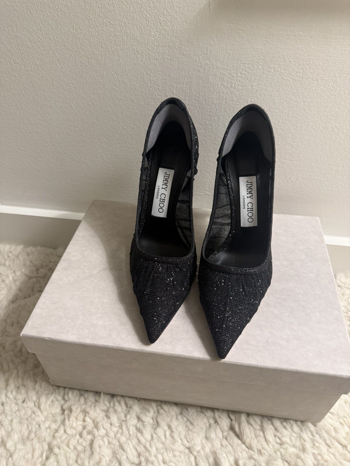 Jimmy Choo Jimmy Choo Love 10mm Glitter Pump Size US 6 / IT 36 - 2 Thumbnail