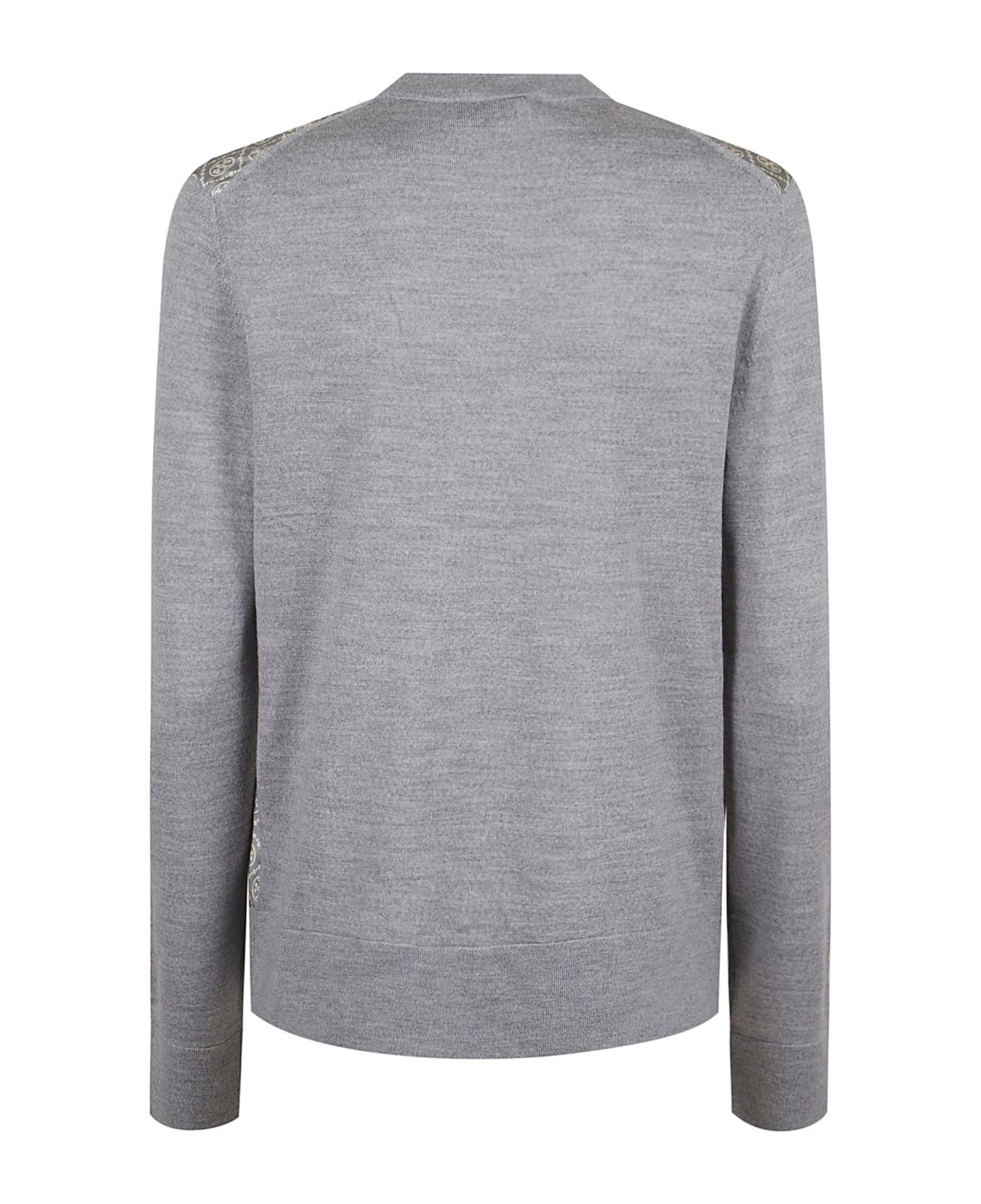 Tory Burch o1s22i1n1024 Silk Insert Cardigan in Grey Size S / US 4 / IT 40 - 2 Thumbnail