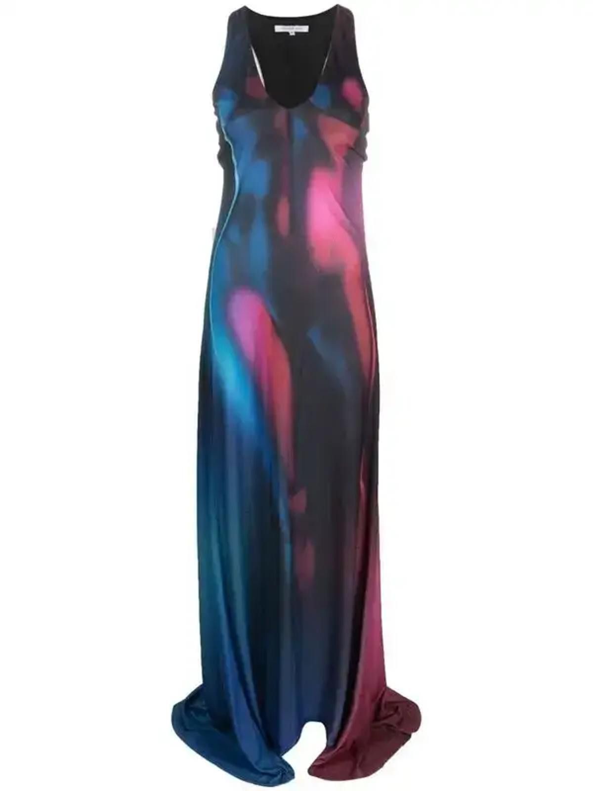 Patrizia Pepe Patrizia Pepe Dress scoop-neck Maxi Purple/Blue Sz 0 Size XS / US 0-2 / IT 36-38 - 2 Thumbnail