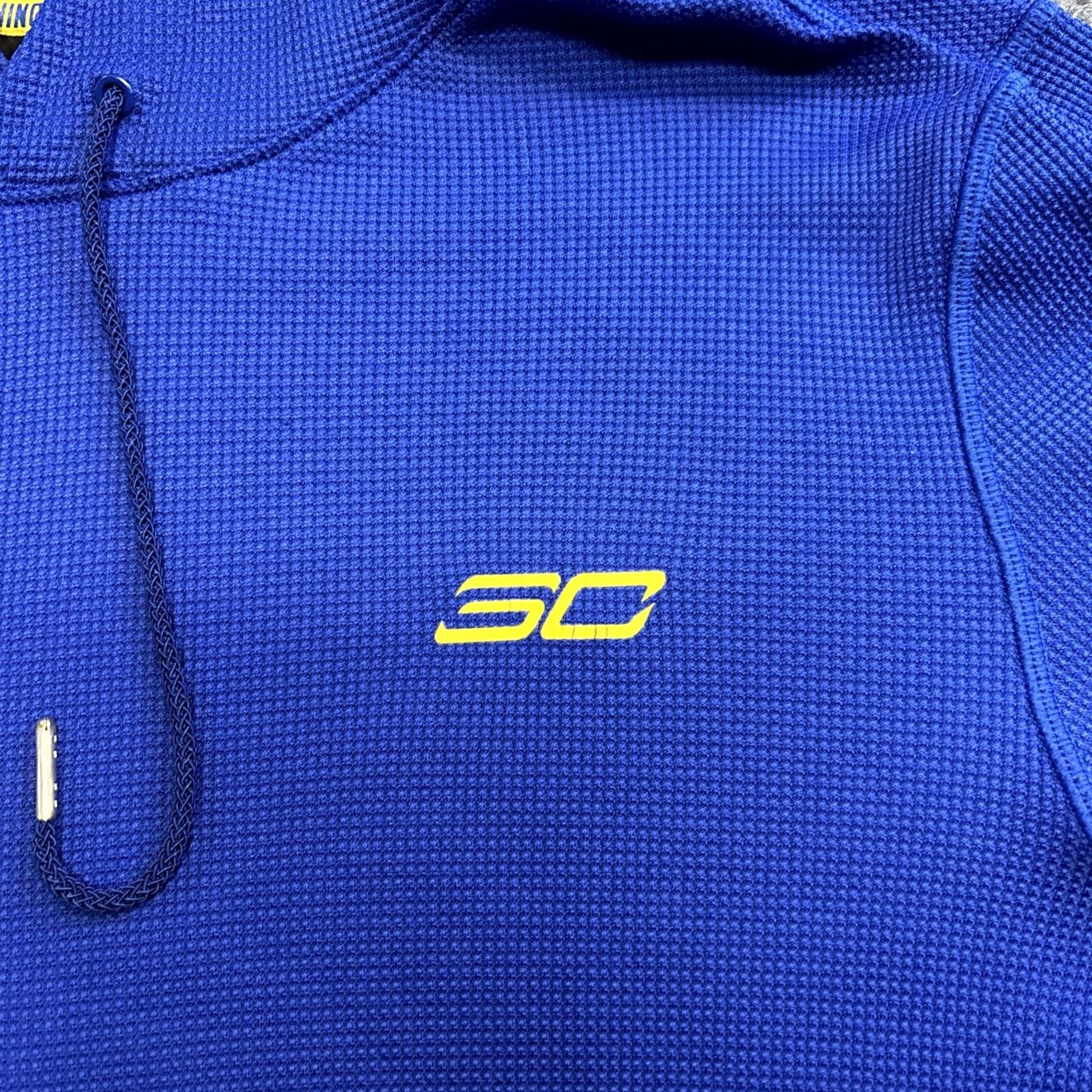 Under Armour Under Armour Hoodie Logo Full Zip SC Blue Waffle Knit Long Sleeve Medium Men M Size US M / EU 48-50 / 2 - 2 Thumbnail