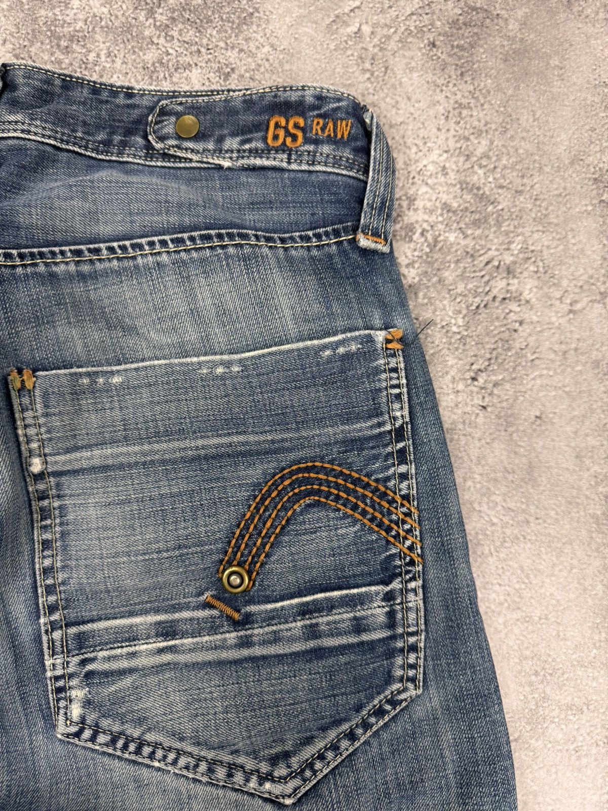 G-Star G-Star Raw Men Cotton Denim Jeans Blue Vintage Size W30 Size US 30 / EU 46 - 3 Thumbnail