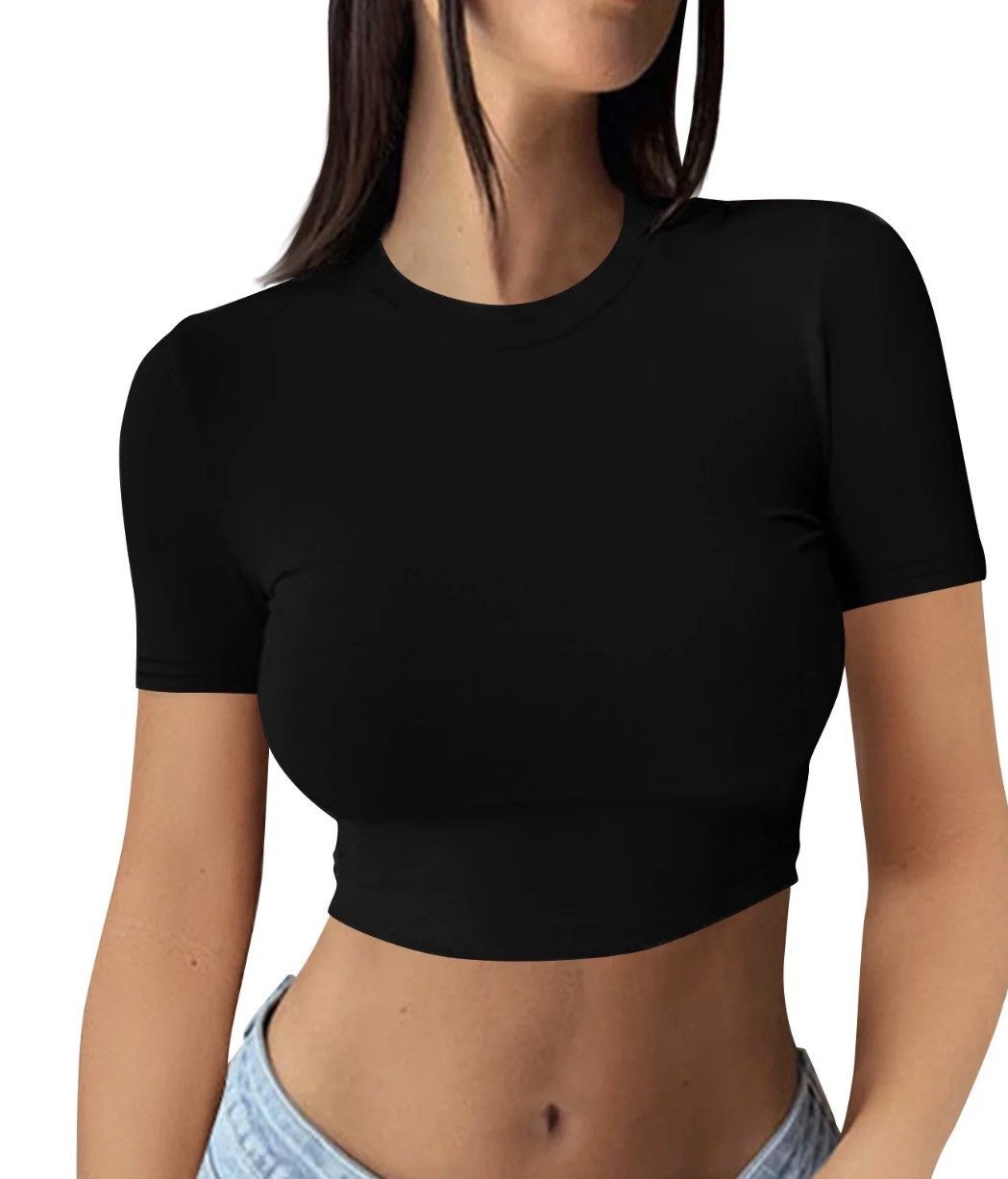 Zara Zara Cropped Short Sleeve T-Shirt Size XS / US 0-2 / IT 36-38 - 1 Thumbnail