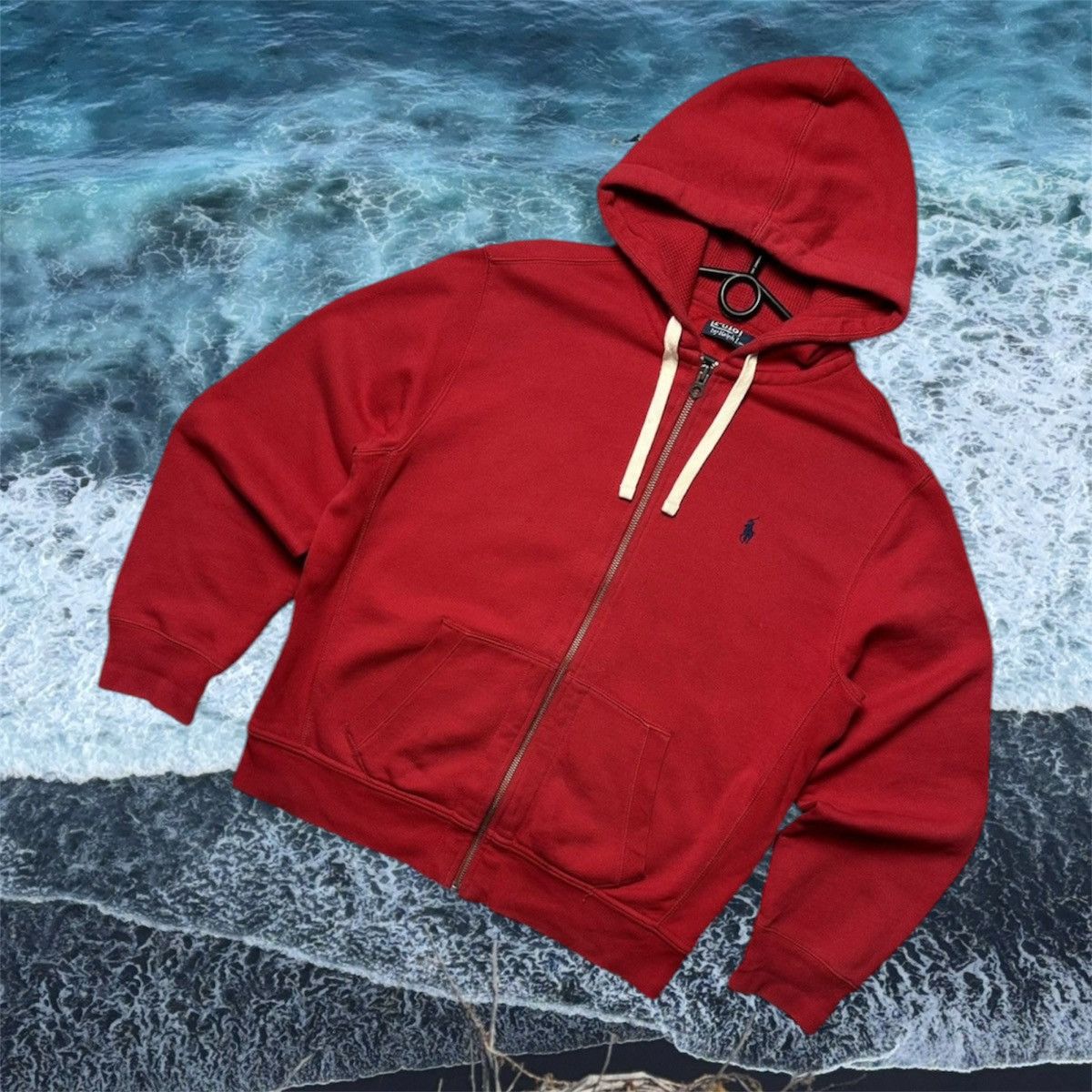 Polo Ralph Lauren × Vintage Vintage Polo Ralph Lauren zip hoodie logo size L red Size US L / EU 52-54 / 3 - 1 Thumbnail