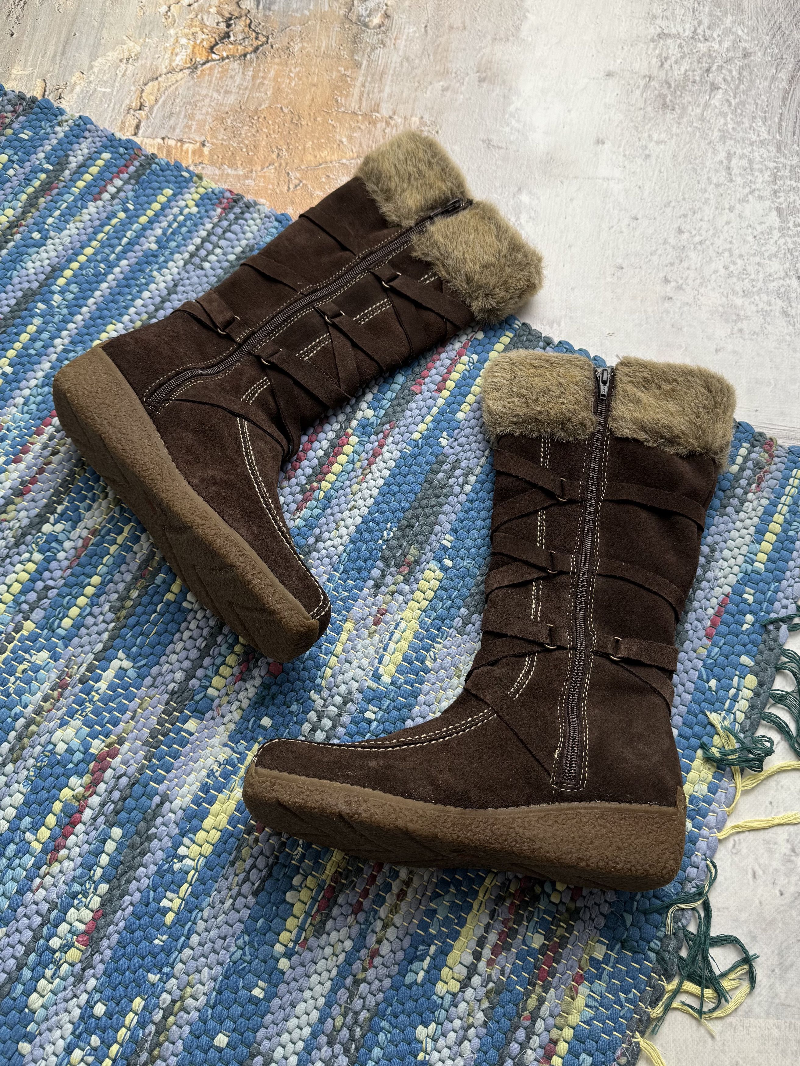 Vintage Vintage Suede Boots With Bondage A8(V1)D15 Size US 9 / IT 39 - 4 Thumbnail
