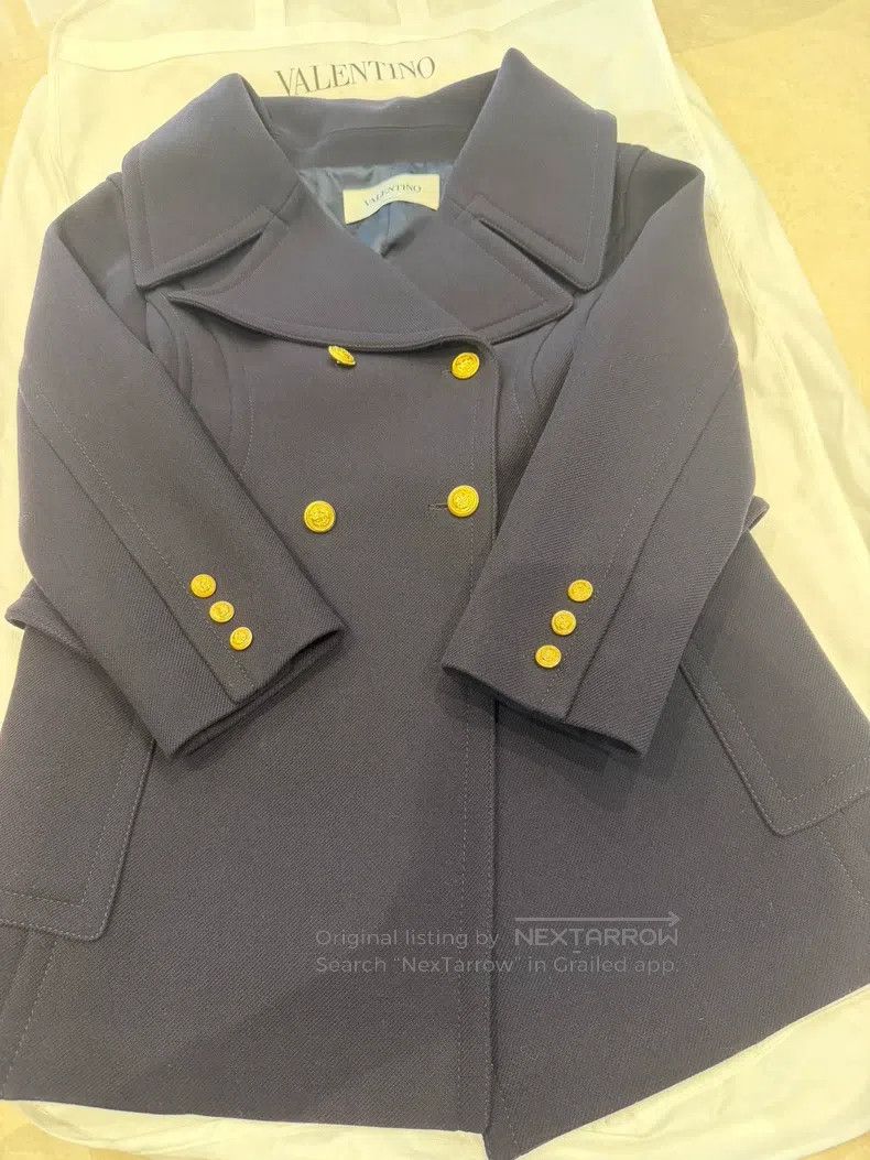 Valentino Valentino Black double-breasted coat Size L / US 10 / IT 46 - 5 Thumbnail