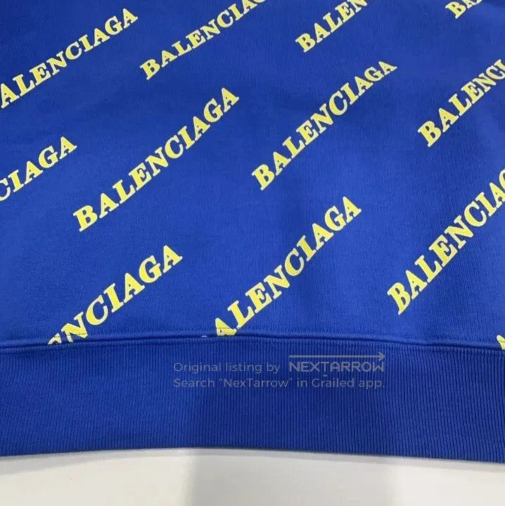 Balenciaga Balenciaga Blue Logo Hooded Sweatshirt. Size US XS / EU 42 / 0 - 8 Thumbnail