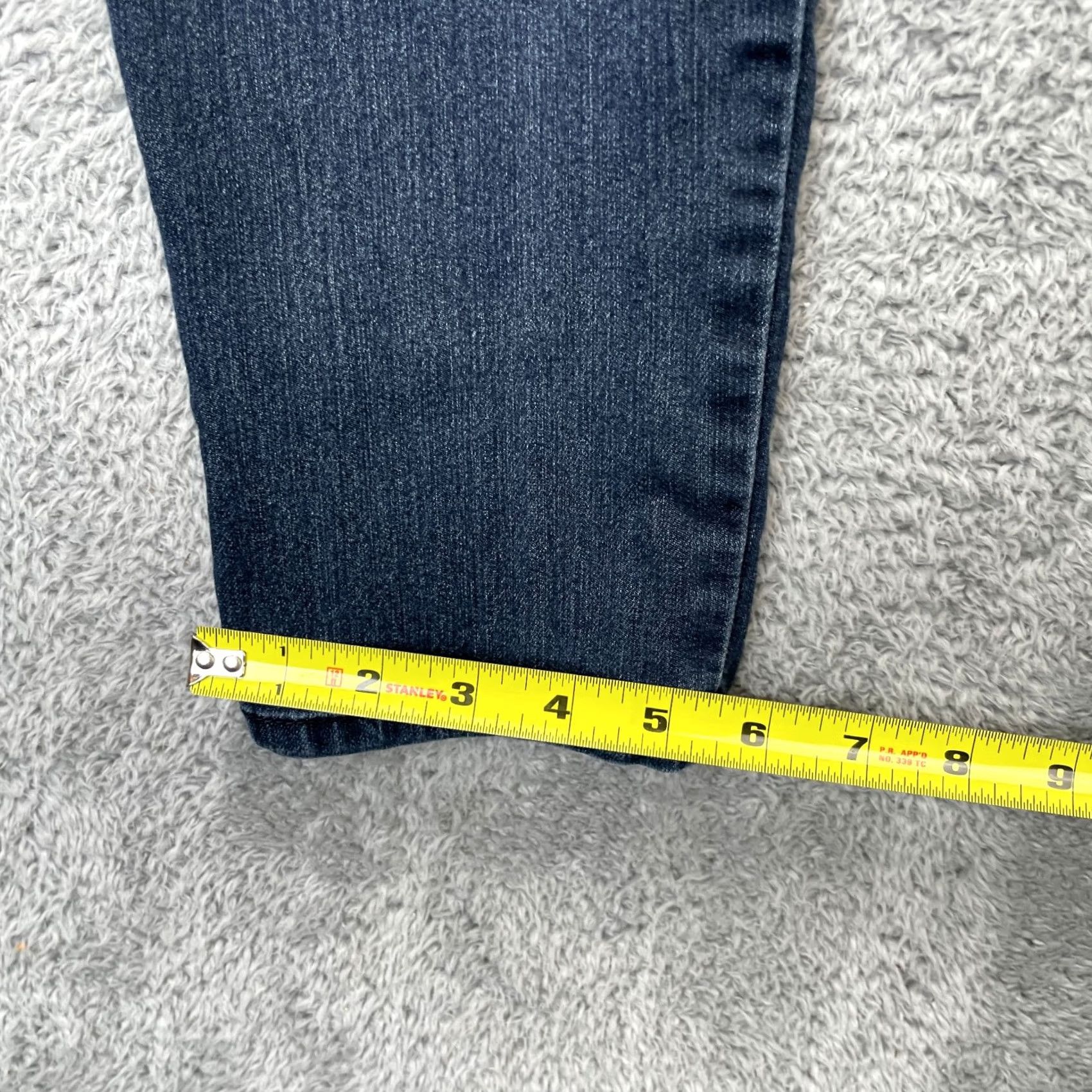Vintage Democracy Jeans Womens Blue Skinny Stretch Mid Rise Denim Slim Dark Wash 32x28 Size 24" / US 00 / IT 34 - 7 Thumbnail