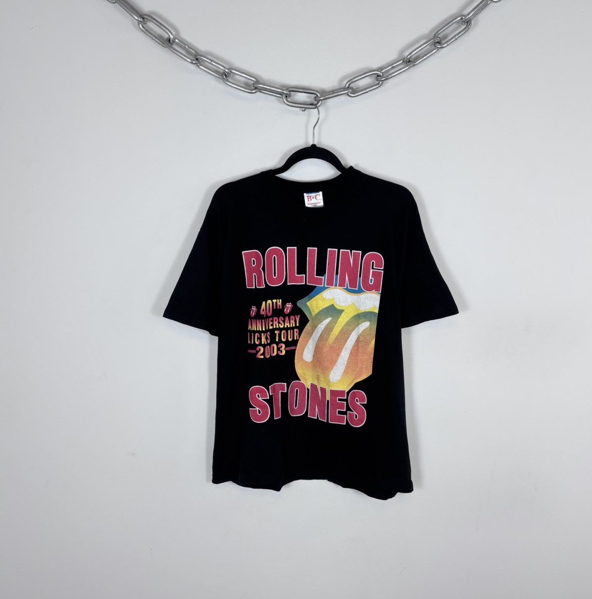 The Rolling Stones Vintage The Rolling Stones 2003 Licks Tour Black T-Shirt Tee Size US L / EU 52-54 / 3 - 1 Thumbnail