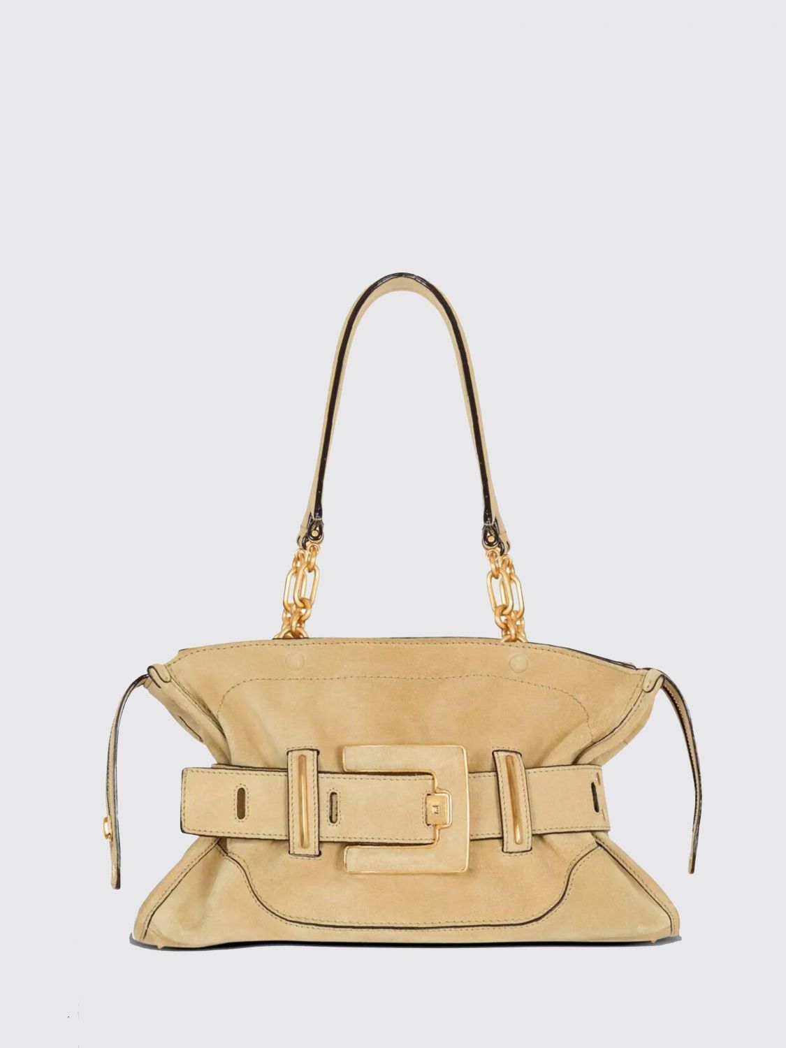 Balmain Shoulder Bag Woman Beige