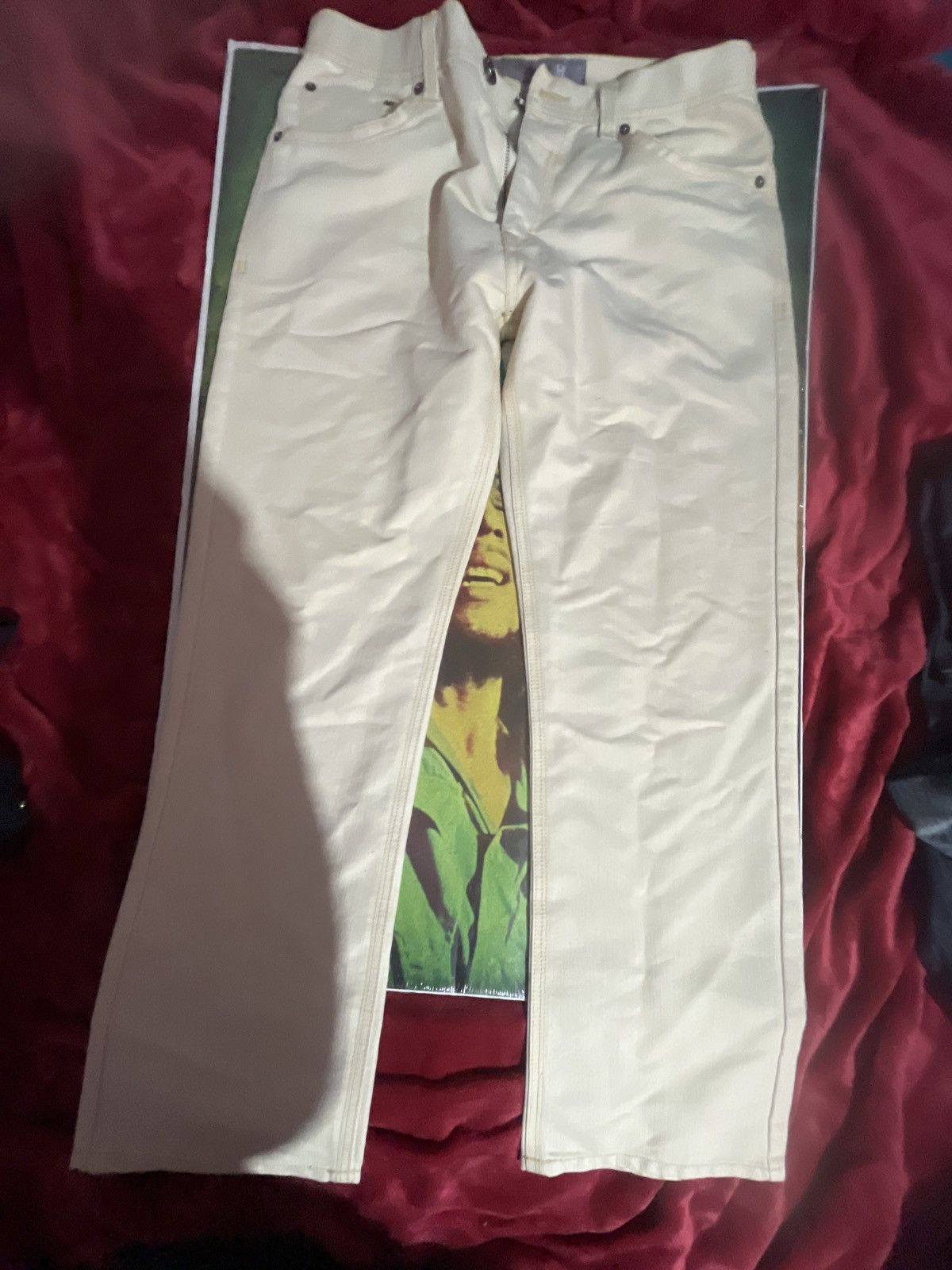 Other Vintage Skater Cream Jeans Size US 36 / EU 52 - 2 Thumbnail