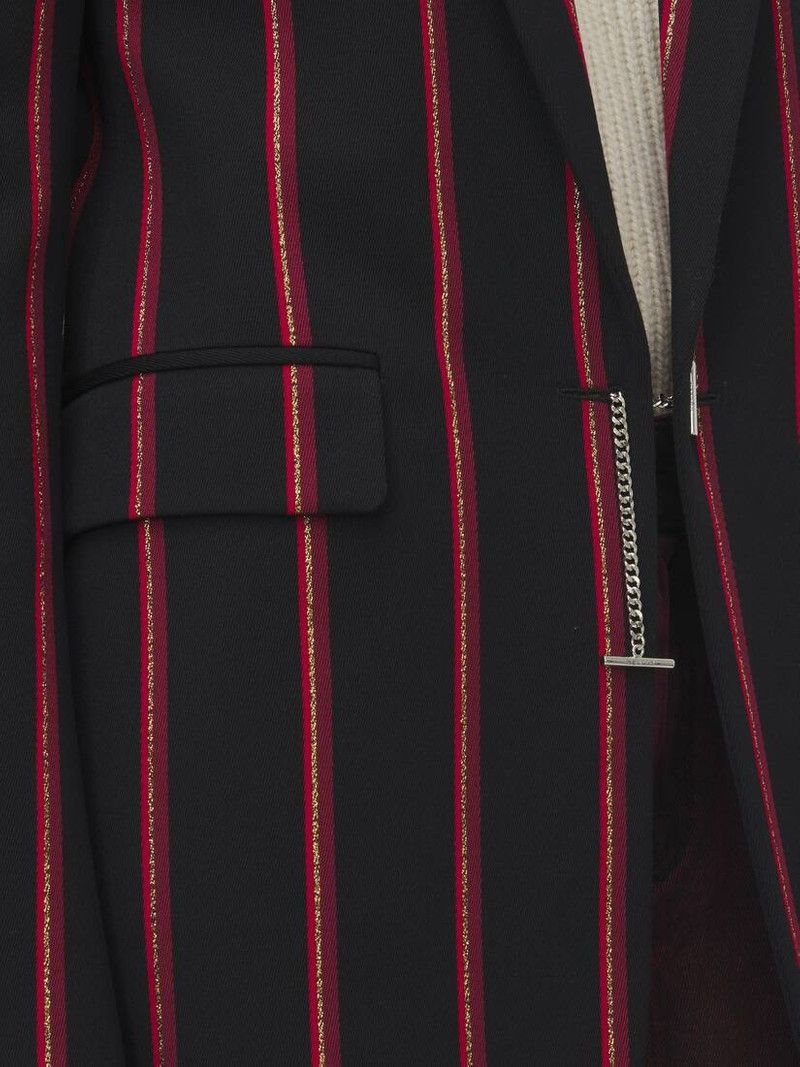 Alexander McQueen o1srvl11e0226 Blazer Stripe Jacket In Multicolor Size S / US 4 / IT 40 - 5 Thumbnail