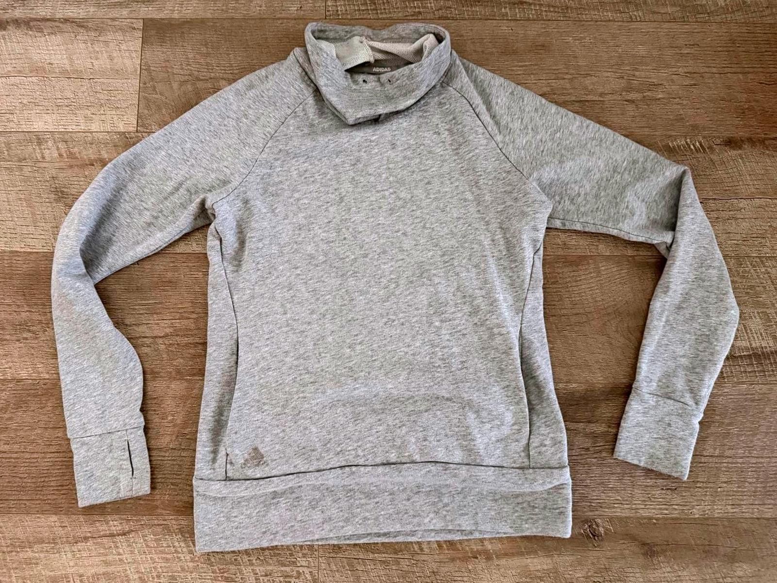 Adidas Adidas Sweatshirt Women's Medium Gray Pullover Funnel Neck Size S / US 4 / IT 40 - 1 Thumbnail