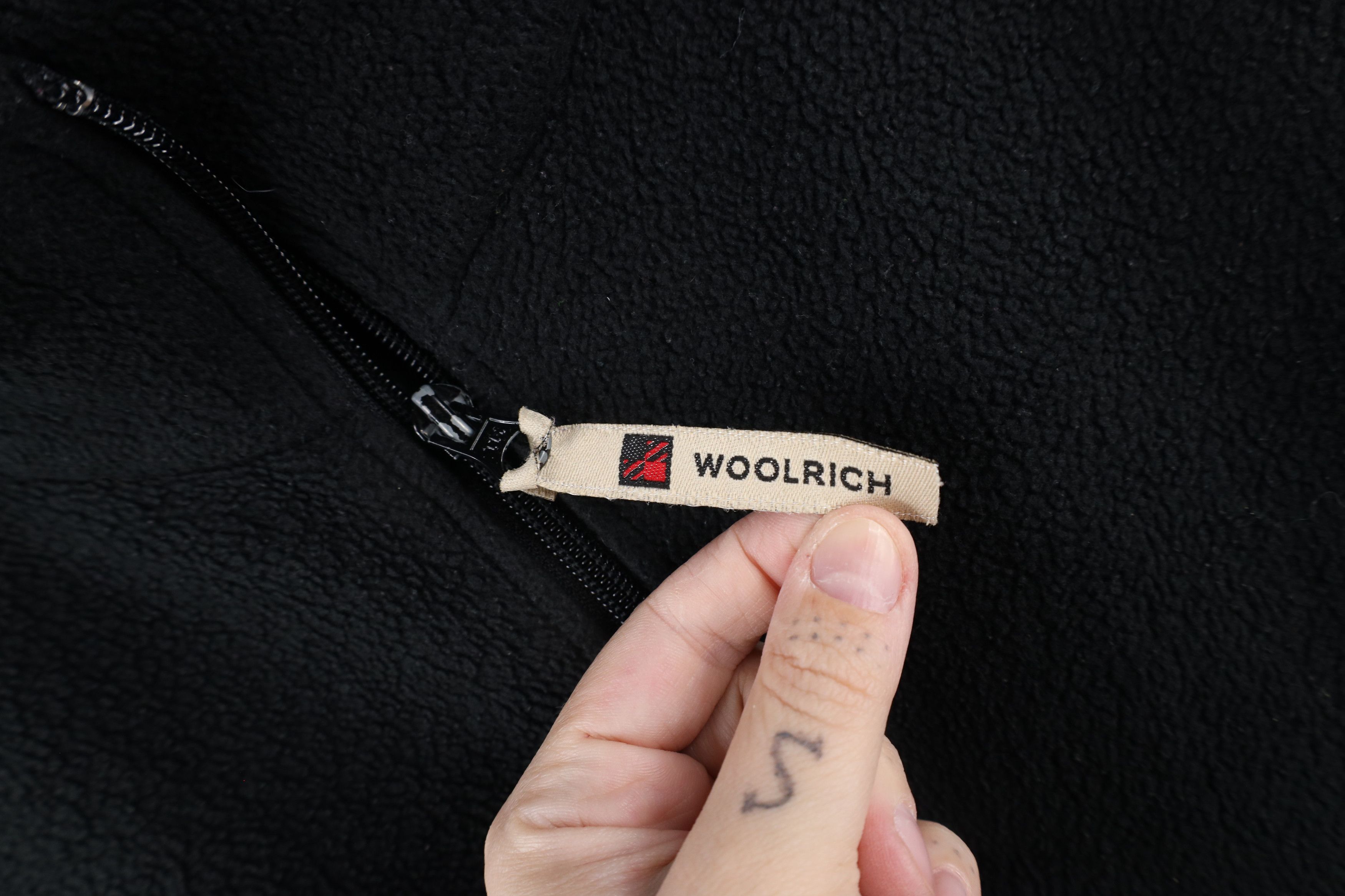 Vintage × Woolrich Woolen Mills Vintage 90s Woolrich Faded Full Zip Fleece Vest Jacket Black Size US L / EU 52-54 / 3 - 5 Thumbnail