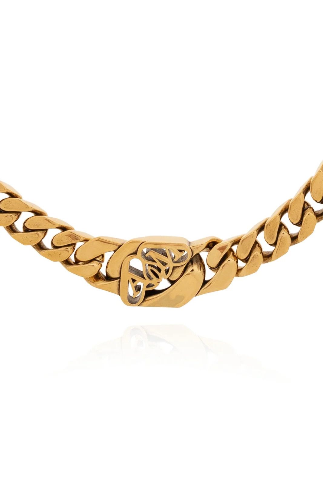 Alexander McQueen o1loc1c0825 Size:OS/Chain-Linked Necklace in Golden Size ONE SIZE - 2 Thumbnail