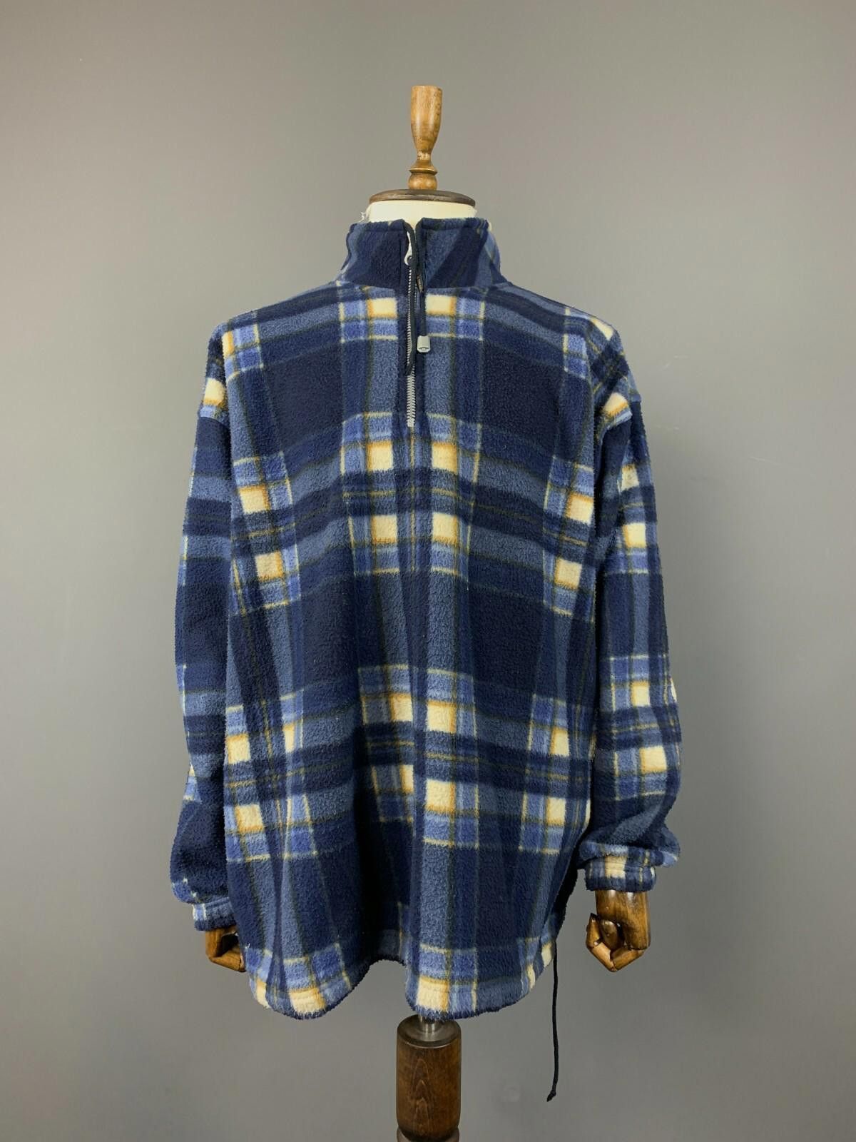 Paul & Shark Paul & Shark Yachting Vintage Blue Check 1/4 Jacket Size 2XL Size US XXL / EU 58 / 5 - 1 Thumbnail