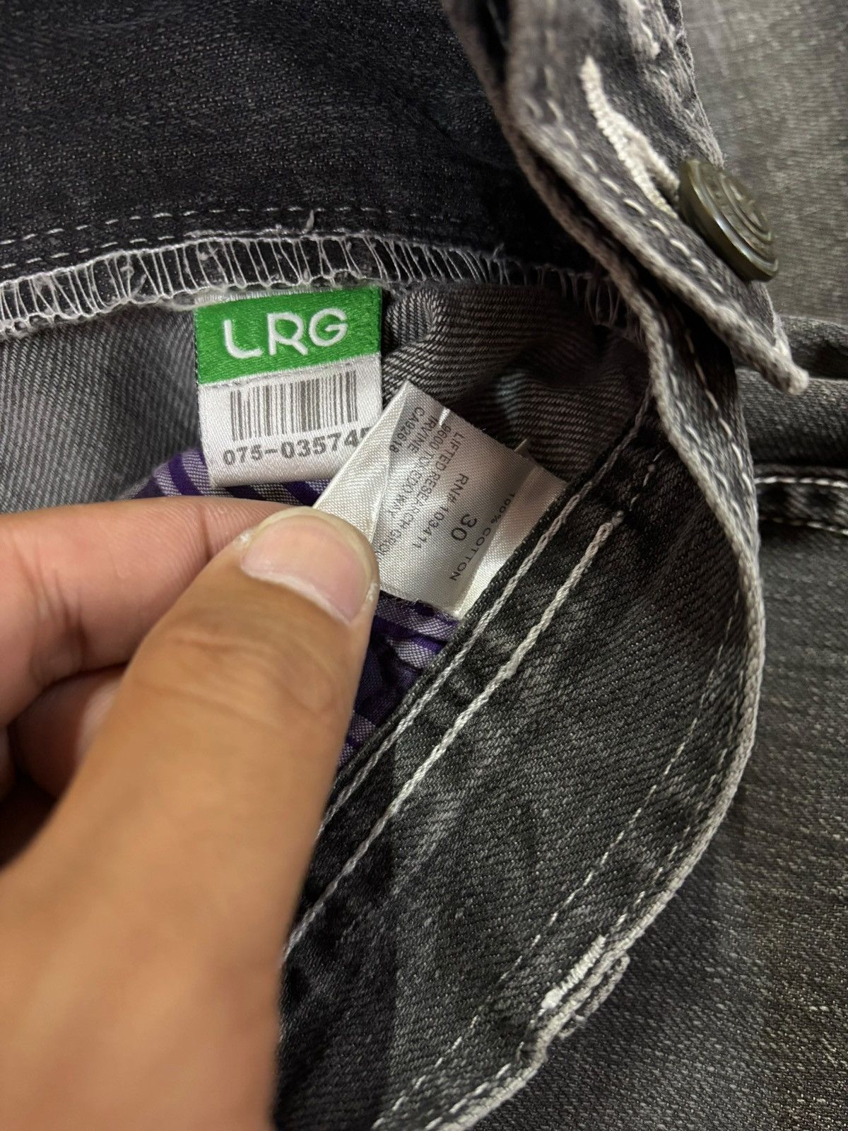 LRG Vtg LRG Gray Colour of The Season Baggy Loose Fit Jeans Size US 30 / EU 46 - 10 Thumbnail