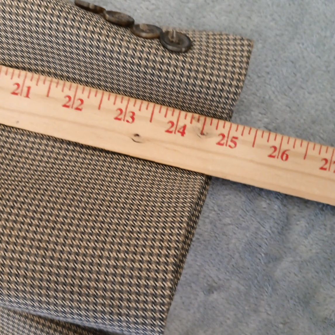 Stafford Stafford Blazer Mens 48 Beige Gray Plaid Classic Fit Two Button Single Vent Size 48R - 3 Thumbnail