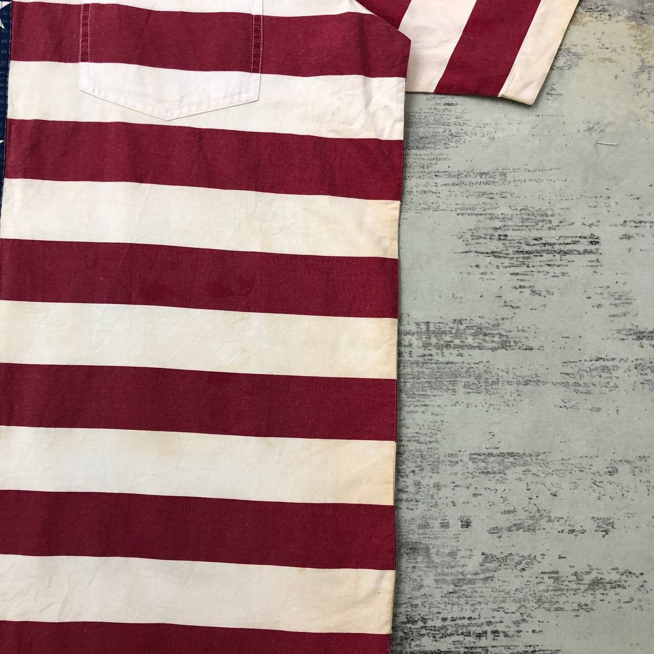 Vintage × Wrangler T304 VTG WRANGLER AMERICAN FLAG WESTERN SHIRTS Size US XXL / EU 58 / 5 - 10 Thumbnail