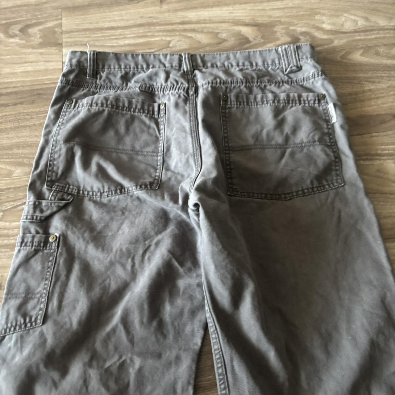 Vintage Crazy Vintage Y2K/2000s Grunge Faded Grey Workwear Skater Carpenter Pants! 34x32 Size US 34 / EU 50 - 7 Thumbnail