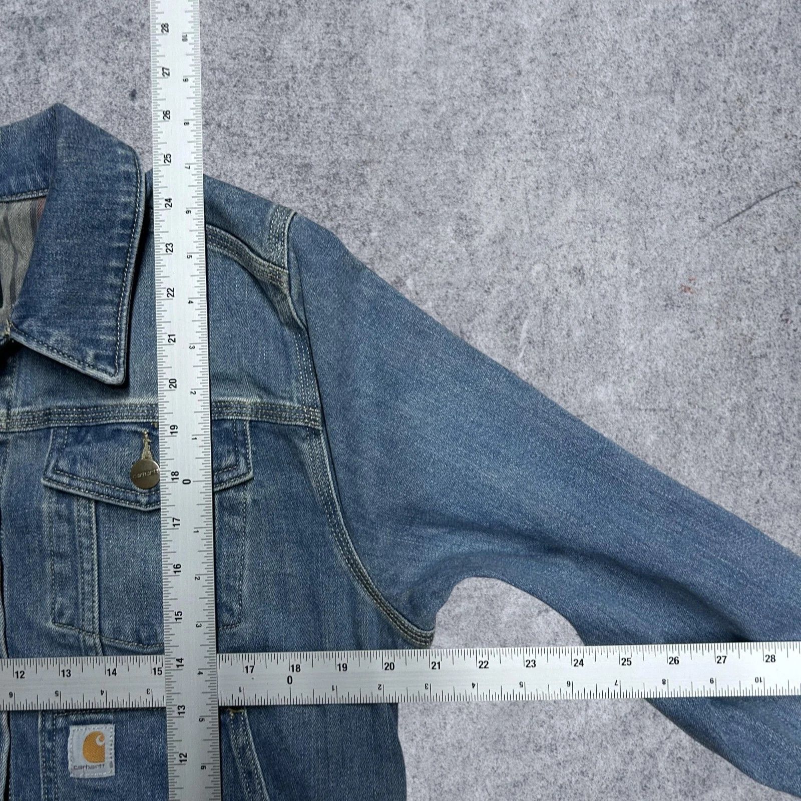 Carhartt Carhartt Denim Trucker Jacket Womens XL (16-18) Rugged Flex Size US XL / EU 56 / 4 - 6 Thumbnail