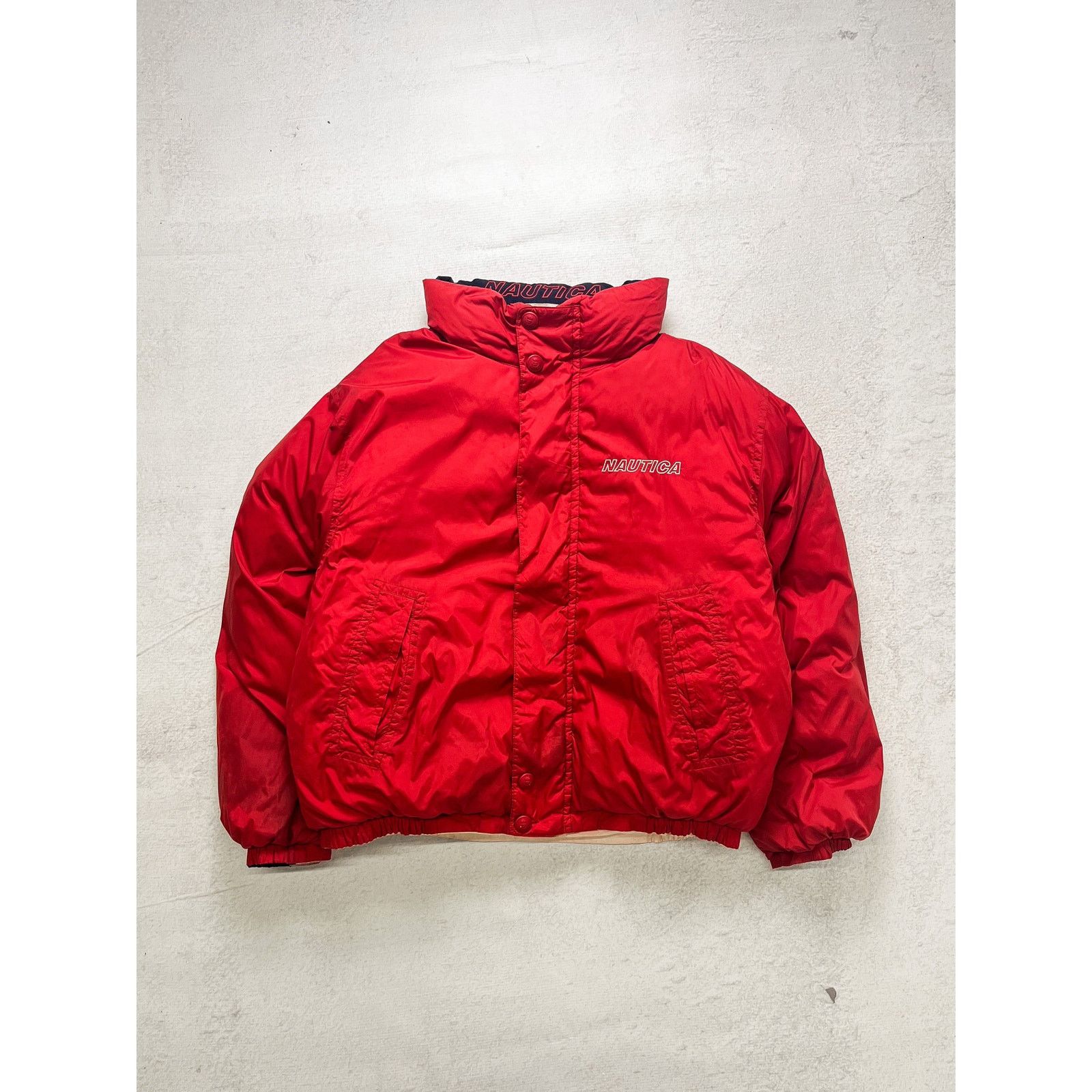 Nautica Vintage 90s Nautica Red Insulated Jacket - Women's Large Size L / US 10 / IT 46 - 1 Thumbnail