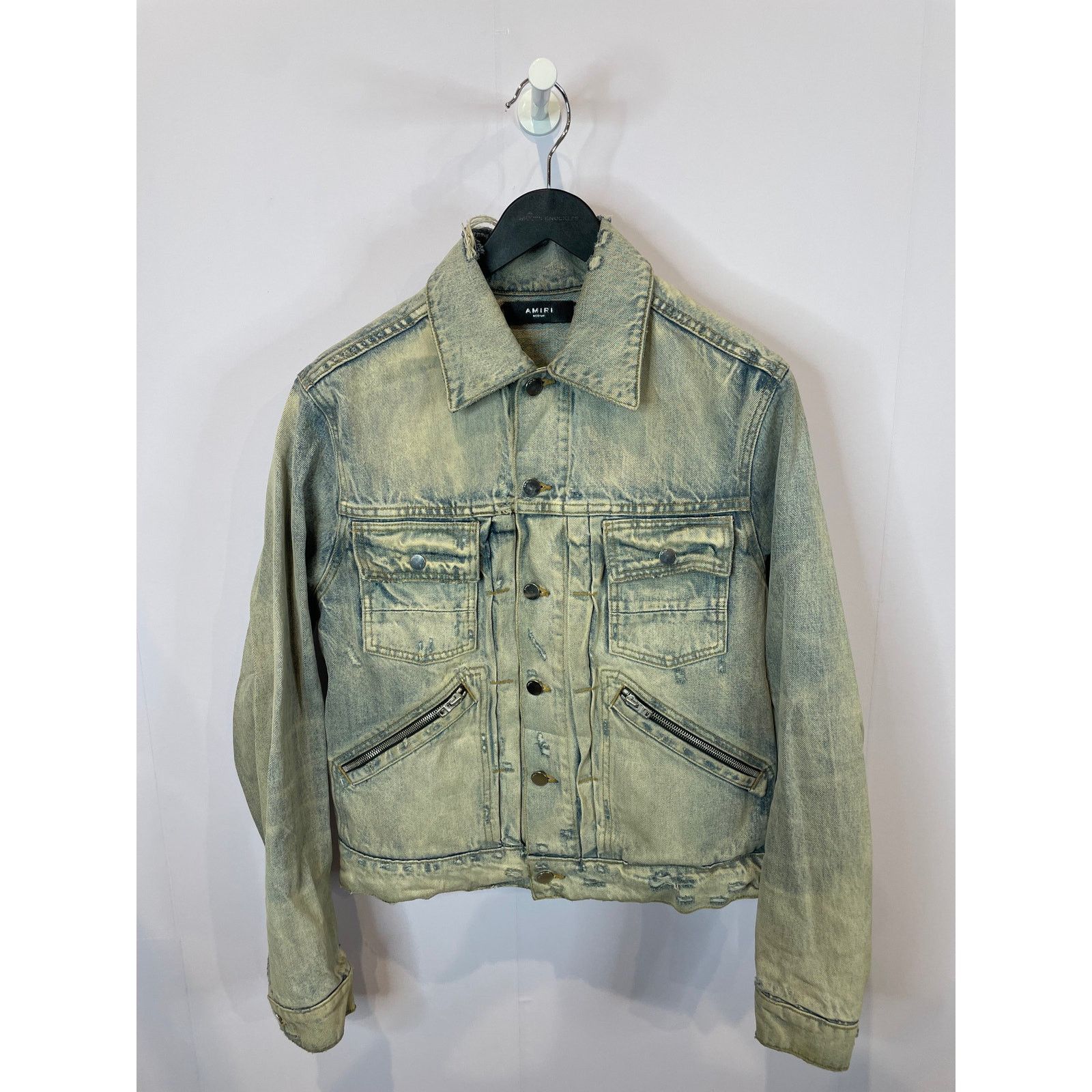Amiri Amiri Distressed Jean Jacket Vintage Wash Used Medium Size US M / EU 48-50 / 2 - 2 Thumbnail