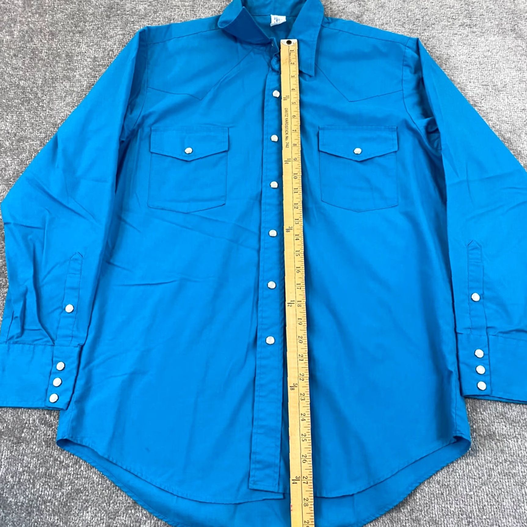 Vintage VINTAGE Malco Modes Shirt Mens 16.5 33 Blue Pearl Snap Up Western Rodeo Cowboy USA L/S Size US L / EU 52-54 / 3 - 5 Thumbnail