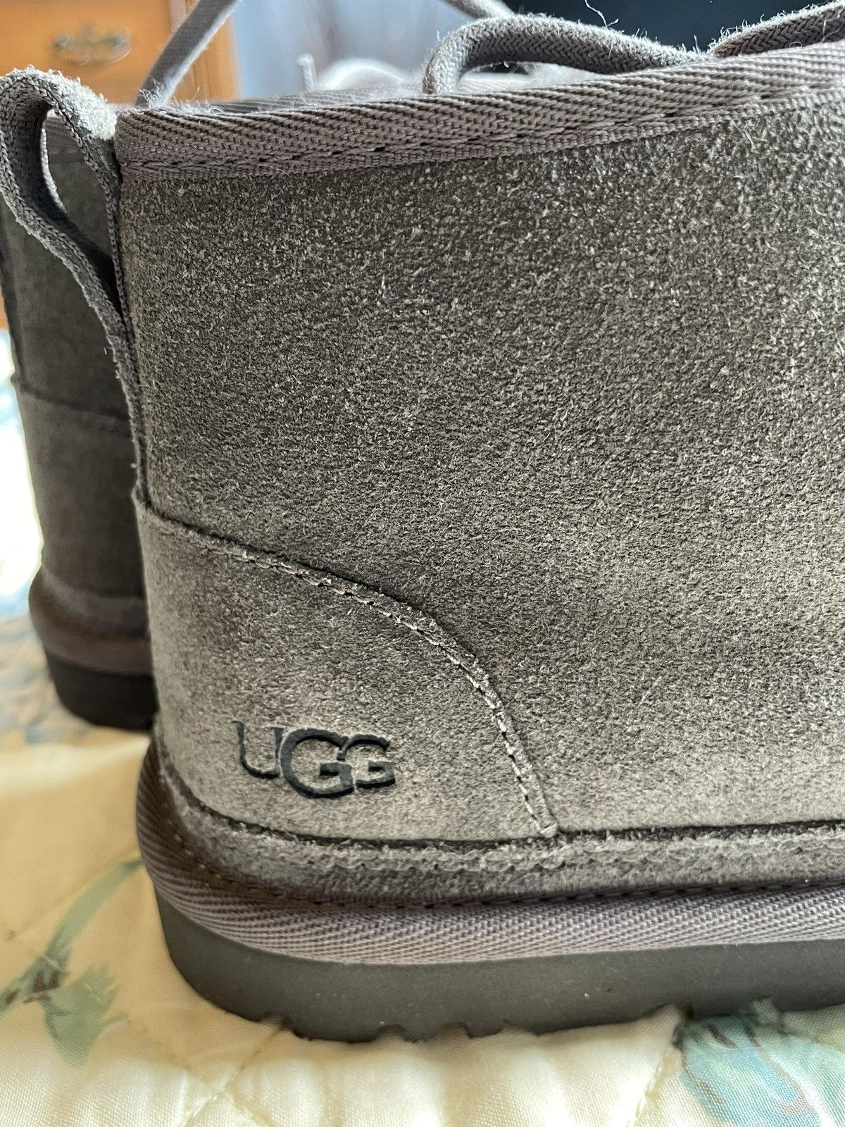 Ugg Ugg Neumel Boots Dark Grey Suede Size US 7 / EU 40 - 4 Thumbnail