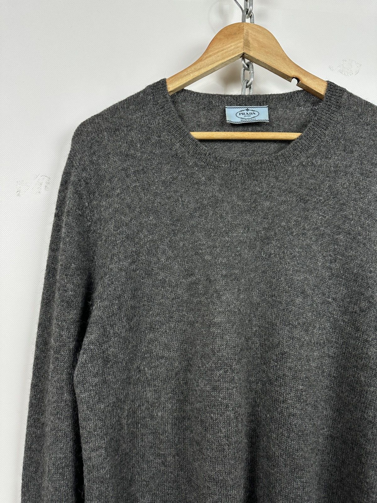 Prada Prada Gray Alpaca Wool Sweater Size US L / EU 52-54 / 3 - 5 Thumbnail